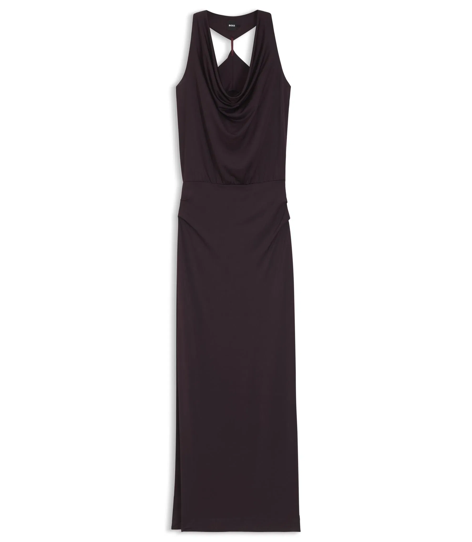 Boss Cowl Neck Dress With Rear Metal Detail Light Purple Women's