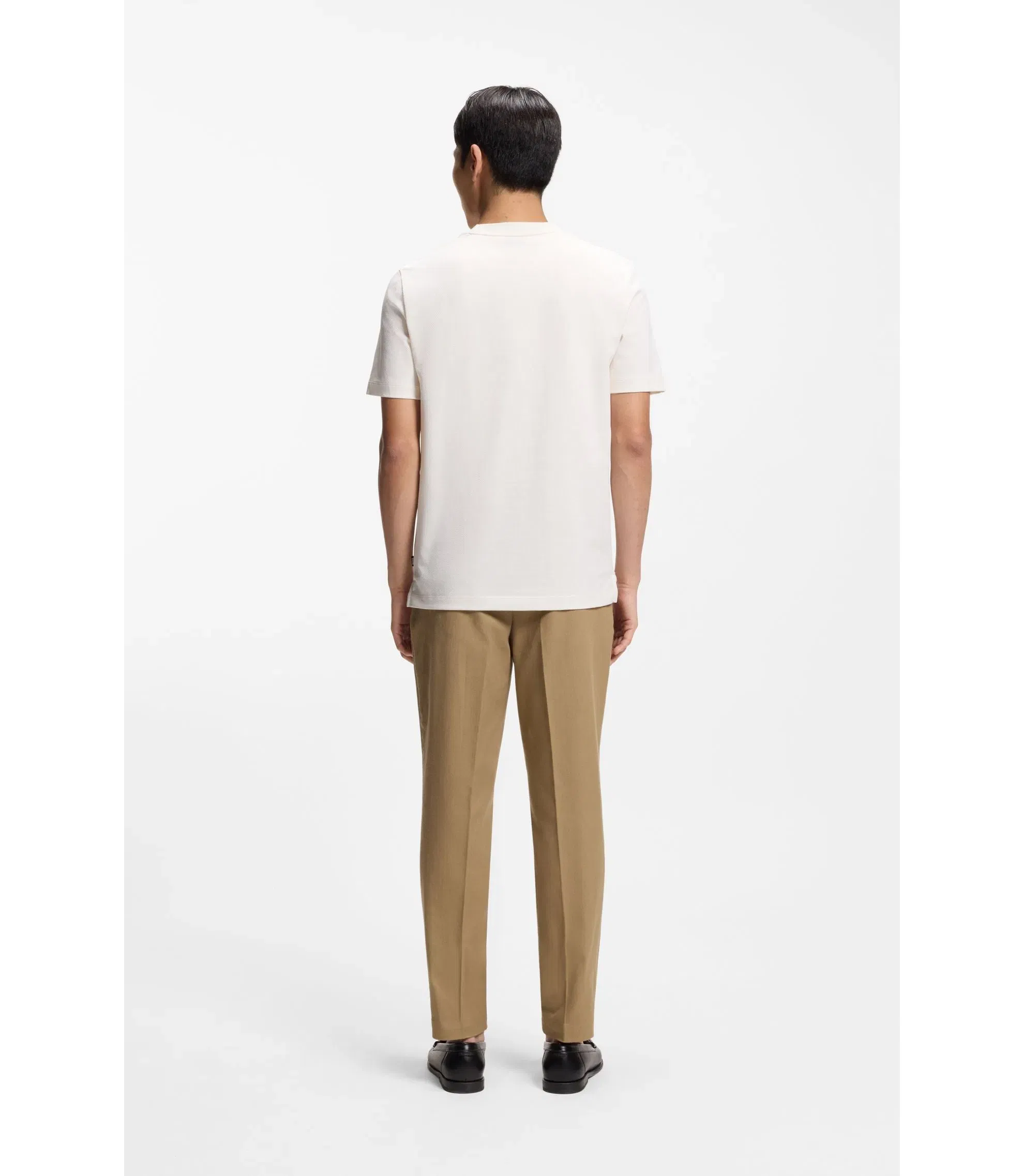 Boss Bubble Structure T-Shirt In Cotton White