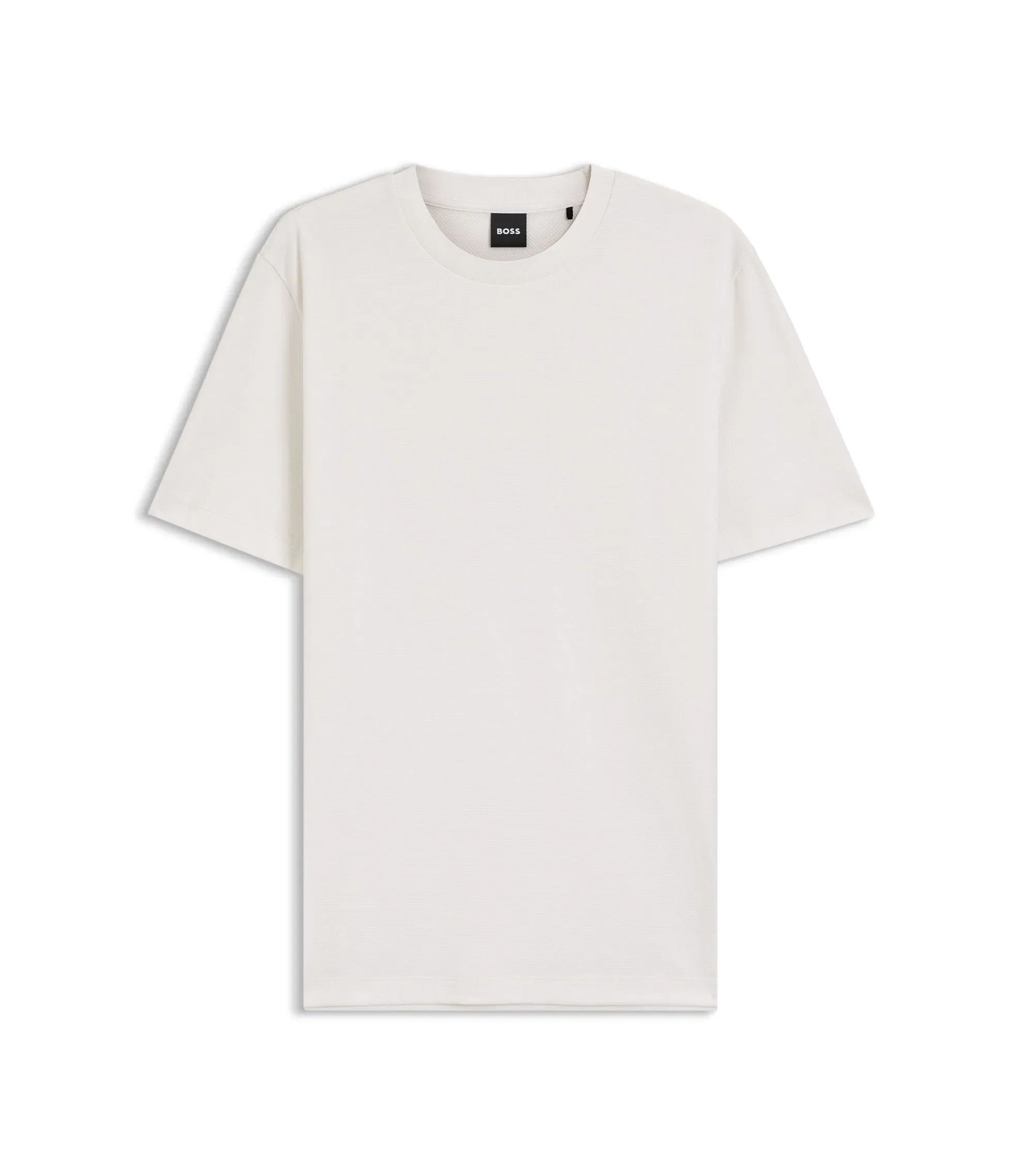 Boss Bubble Structure T-Shirt In Cotton White