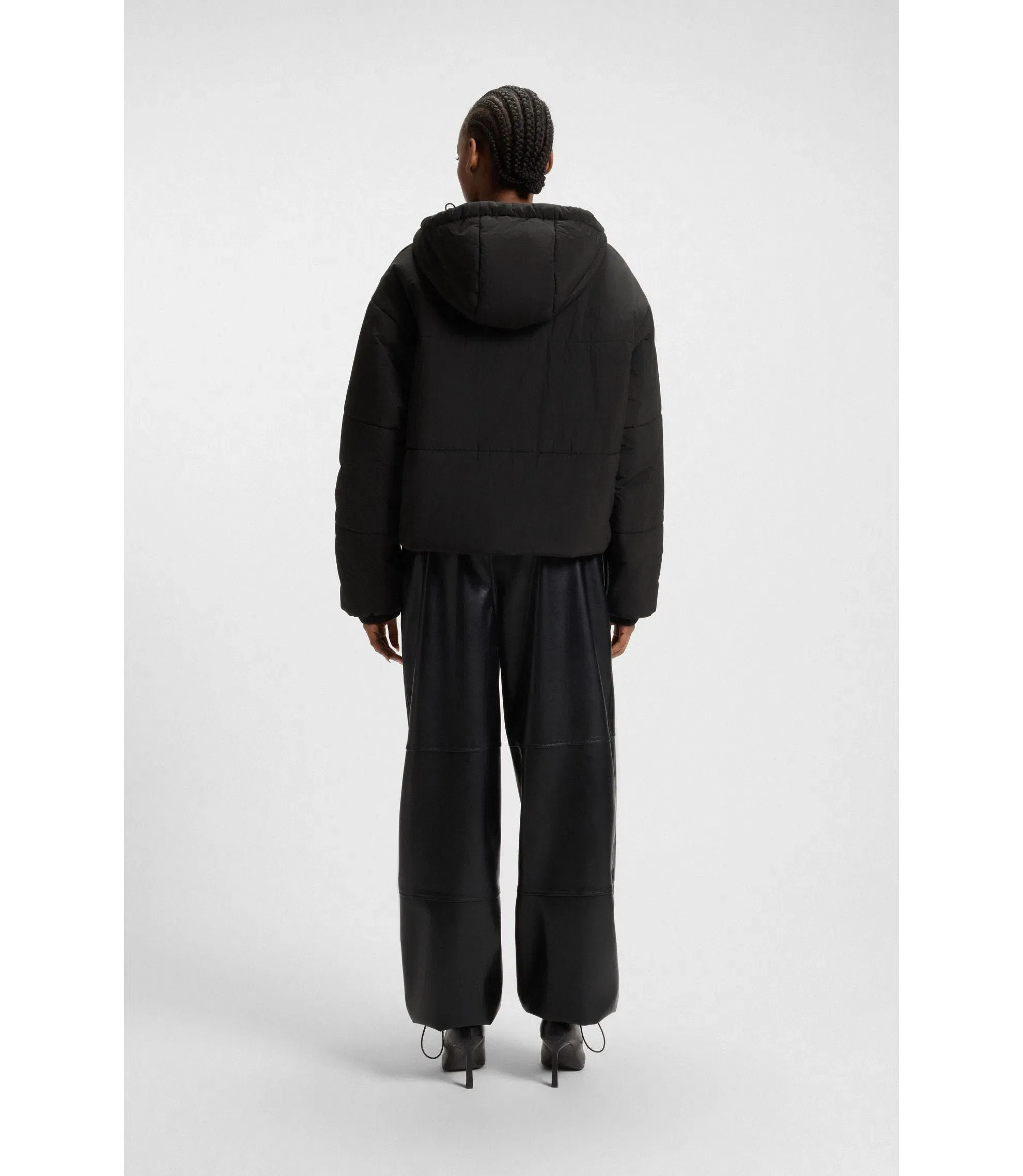 Hugo Bubble Shape Padded Jacket With Water Repellent Finish Black Women's
