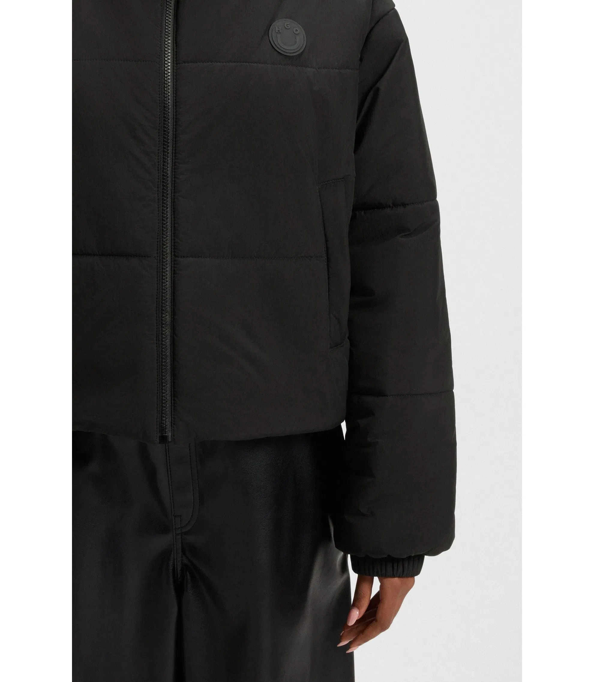 Hugo Bubble Shape Padded Jacket With Water Repellent Finish Black Women's
