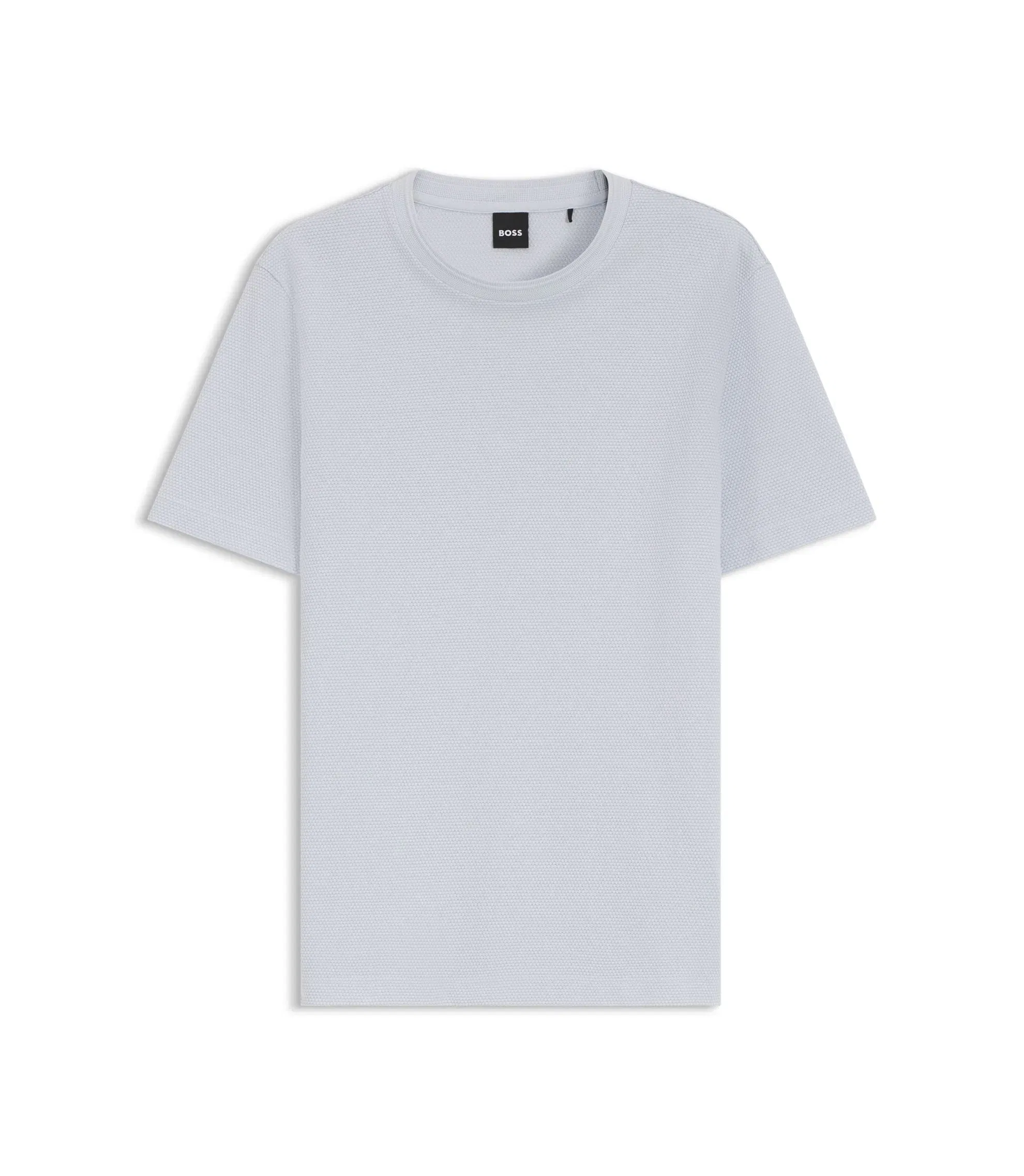 Boss Bubble Jacquard Structure T-Shirt In A Cotton Blend Light Purple