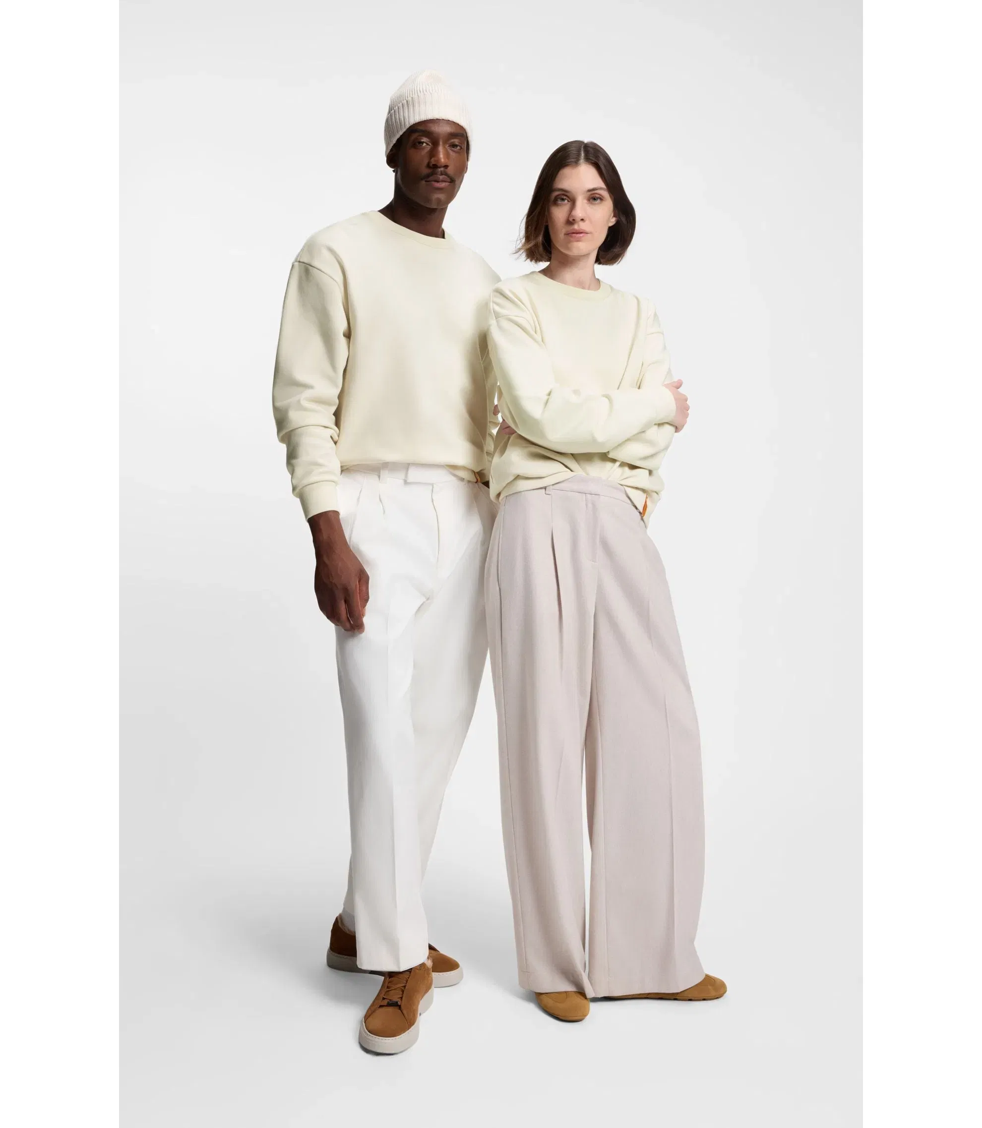 Boss X Steiff All Gender Sweatshirt In A Cotton Blend White