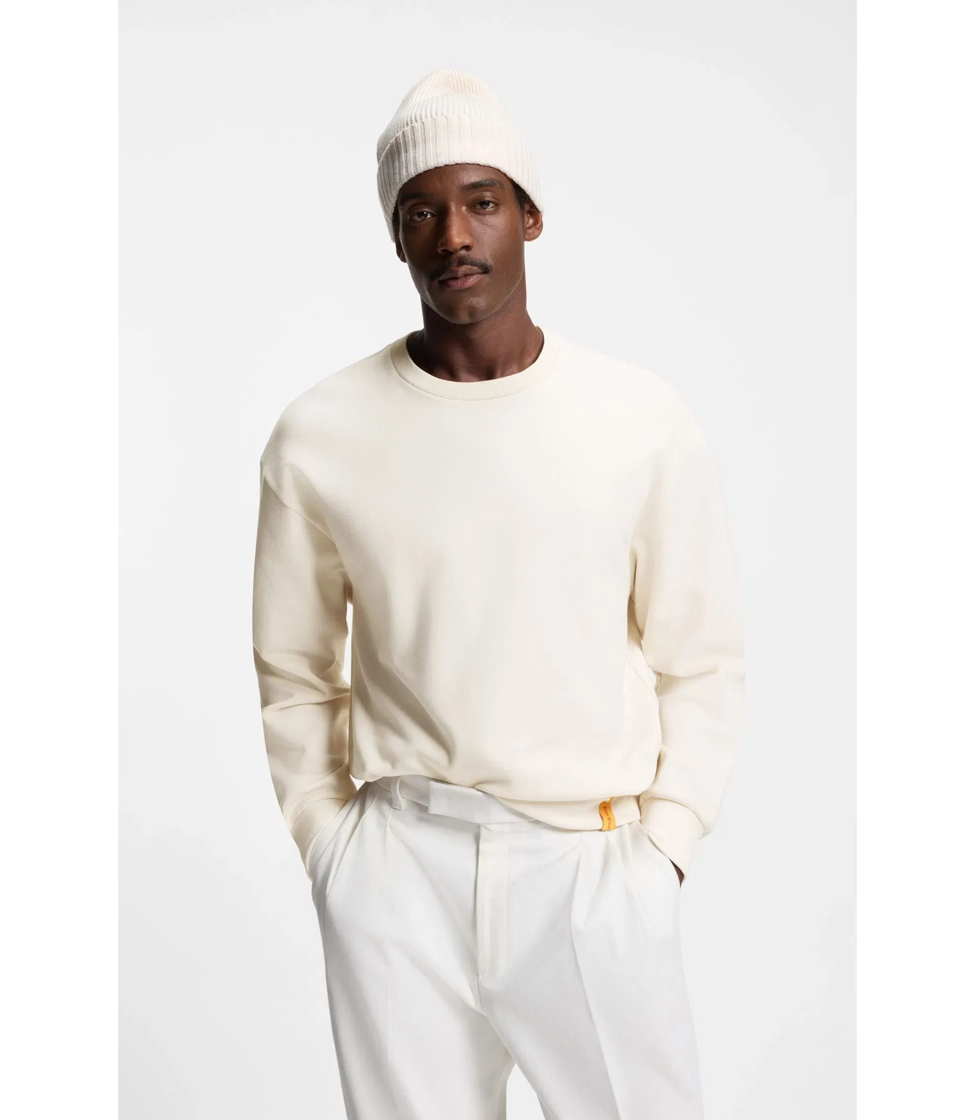 Boss X Steiff All Gender Sweatshirt In A Cotton Blend White