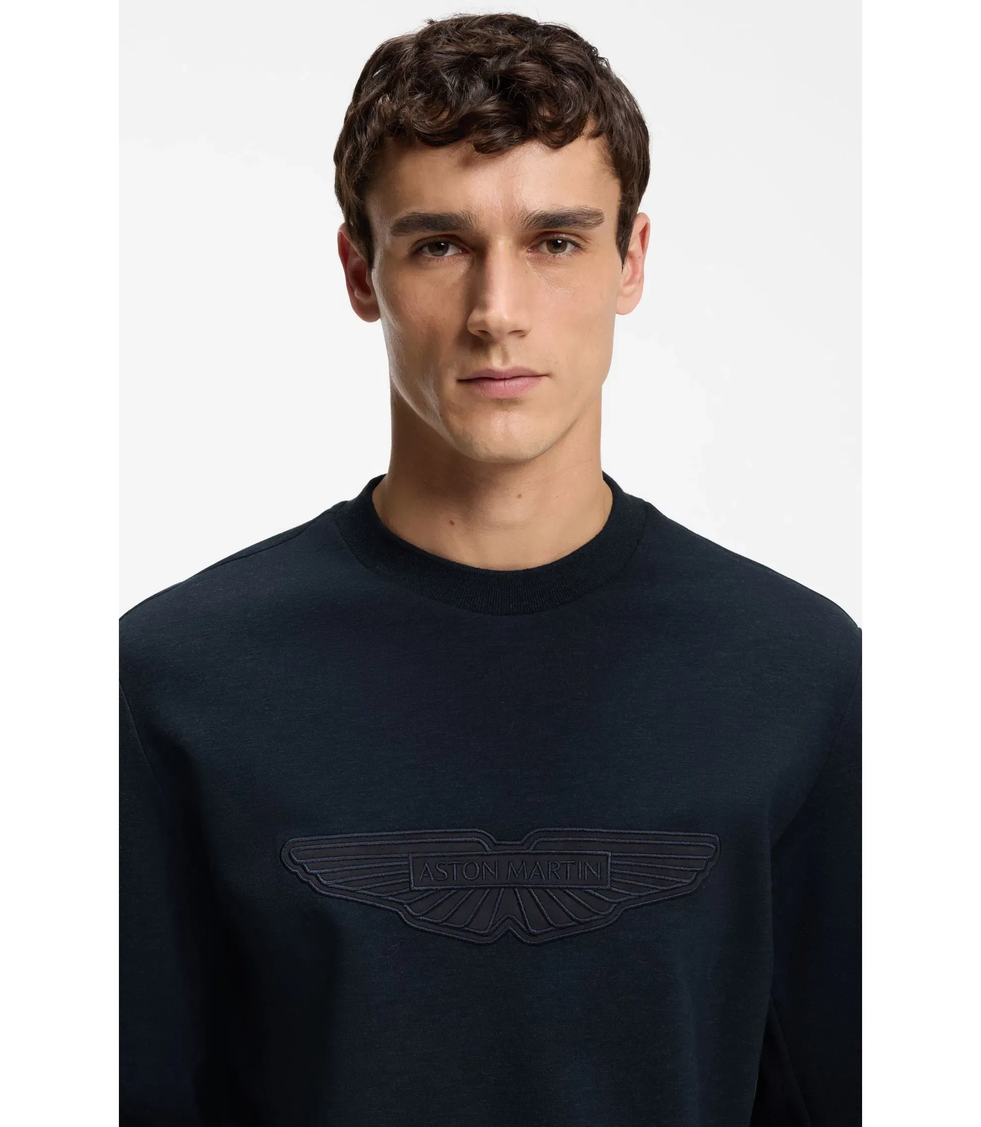 Boss X Aston Martin Sweatshirt With Wing Detail Dark Blue