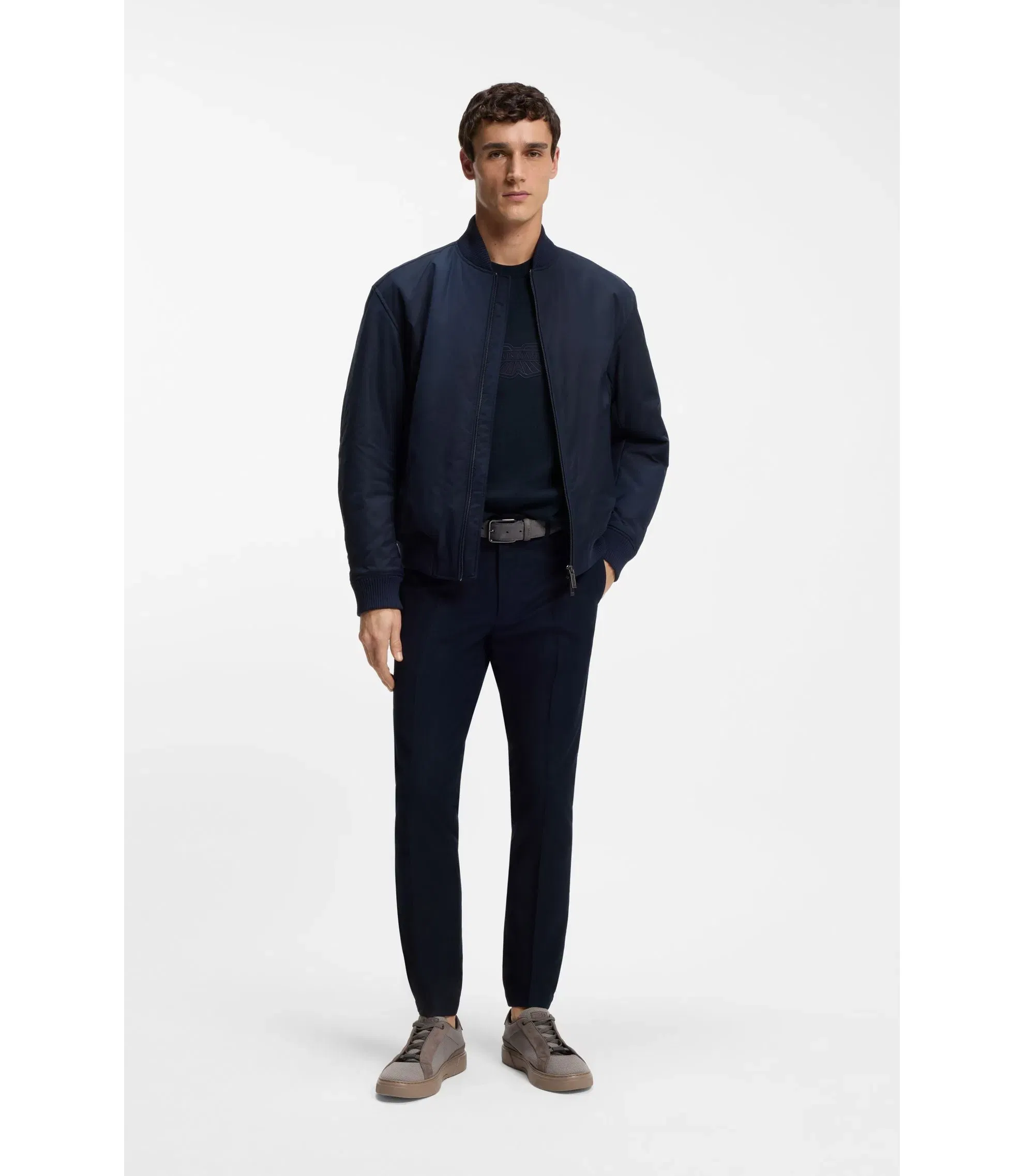 Boss X Aston Martin Sweatshirt With Wing Detail Dark Blue