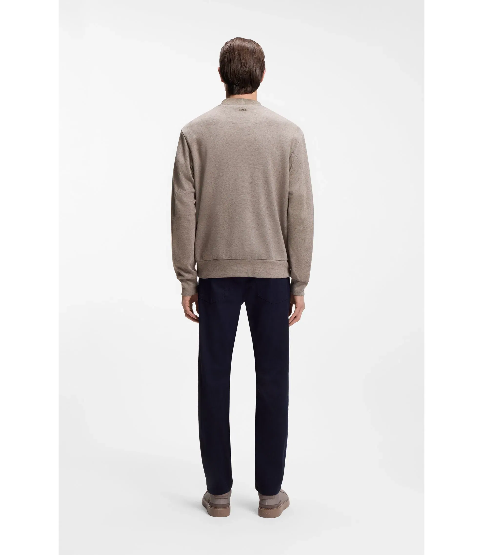 Boss X Aston Martin Sweatshirt With Wing Detail Light Grey