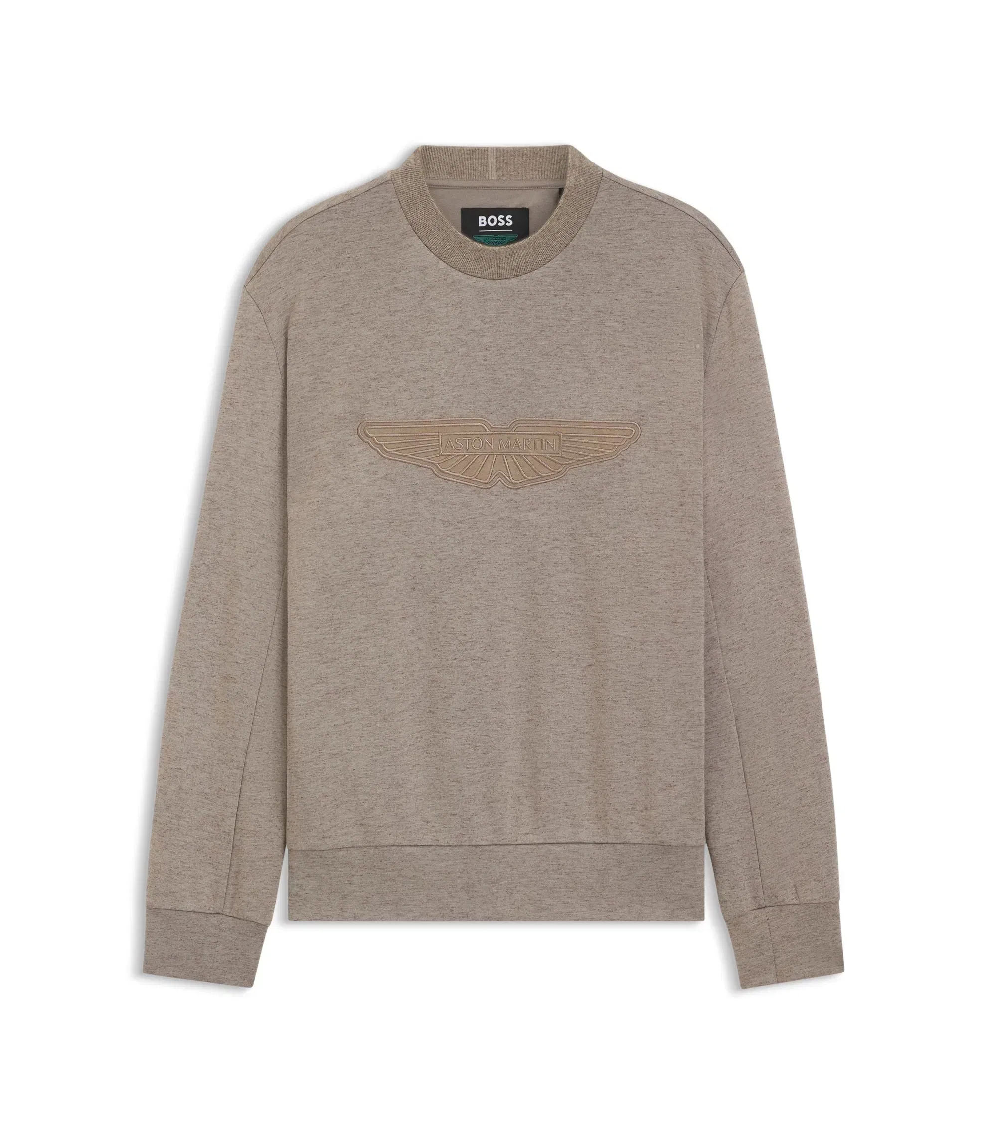 Boss X Aston Martin Sweatshirt With Wing Detail Light Grey