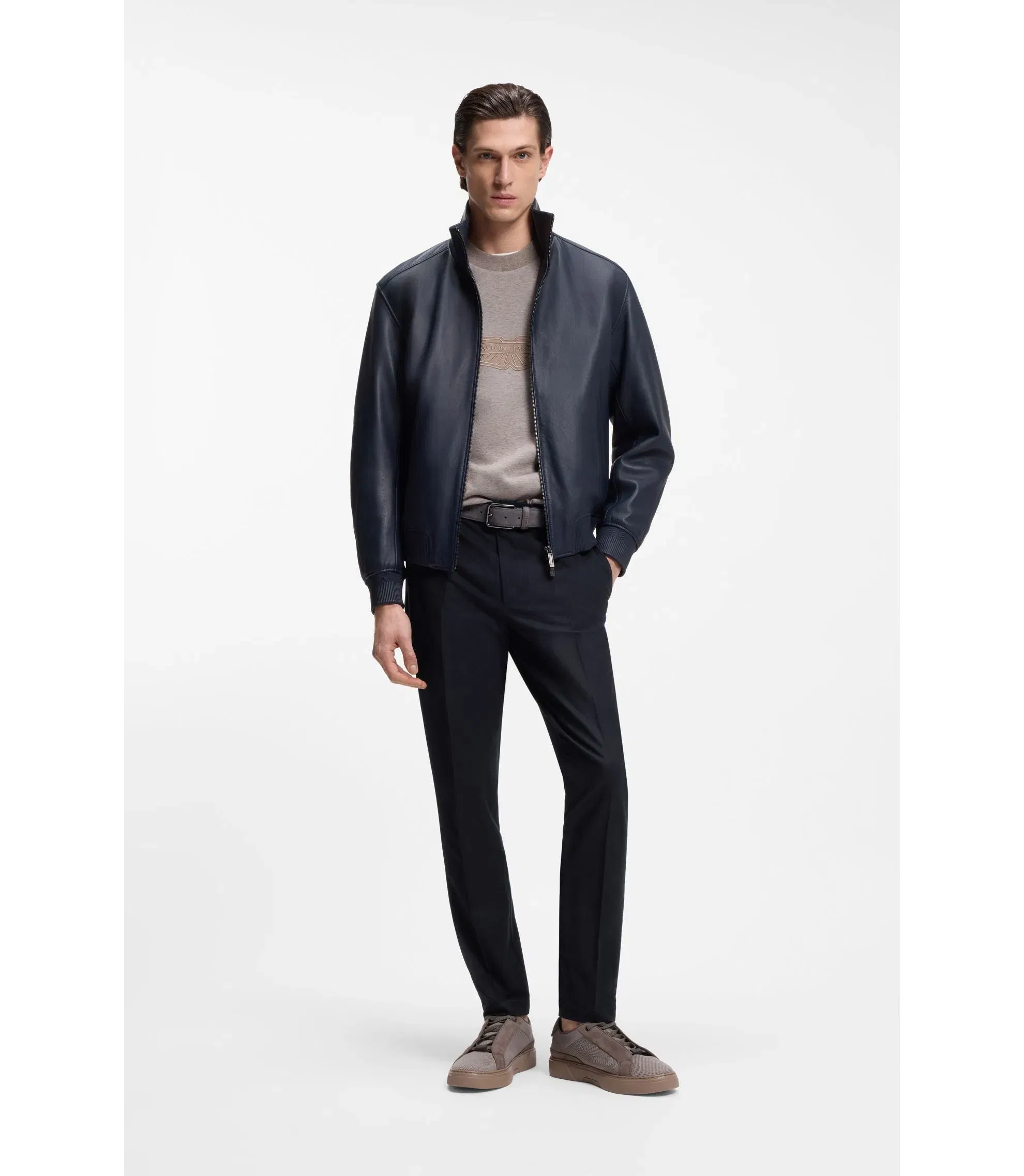 Boss X Aston Martin Slim Fit Trousers Dark Blue