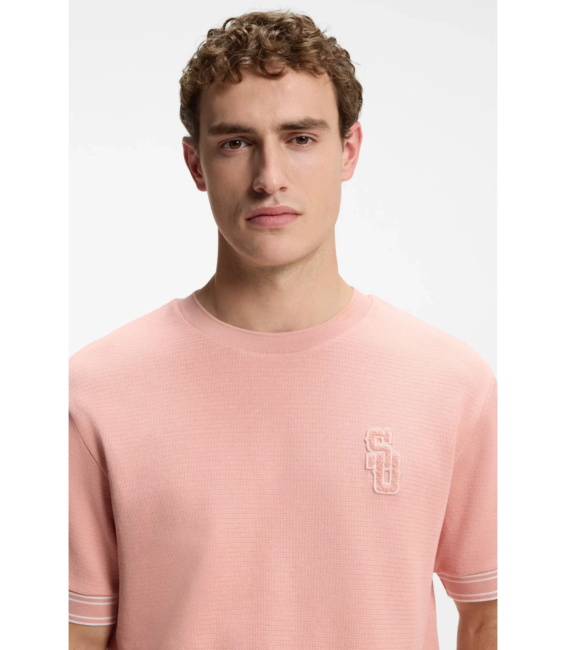 Boss Selected By Shohei Ohtani T-Shirt In Cotton Light Pink