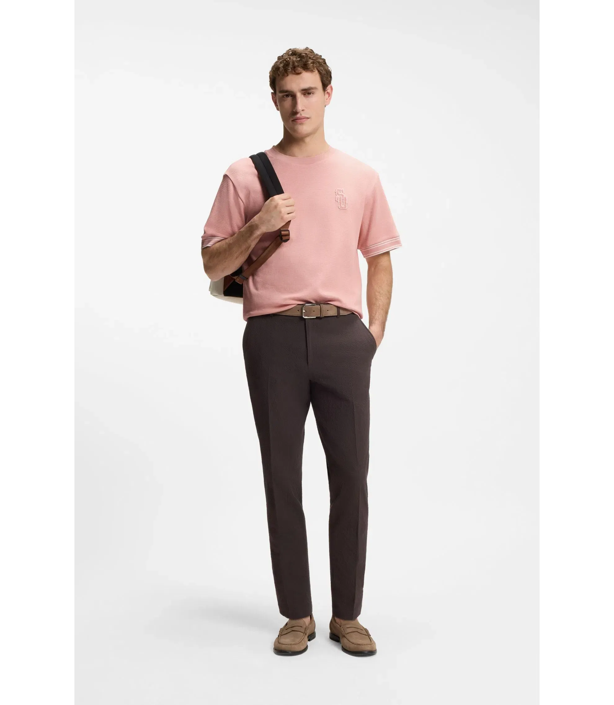Boss Selected By Shohei Ohtani T-Shirt In Cotton Light Pink