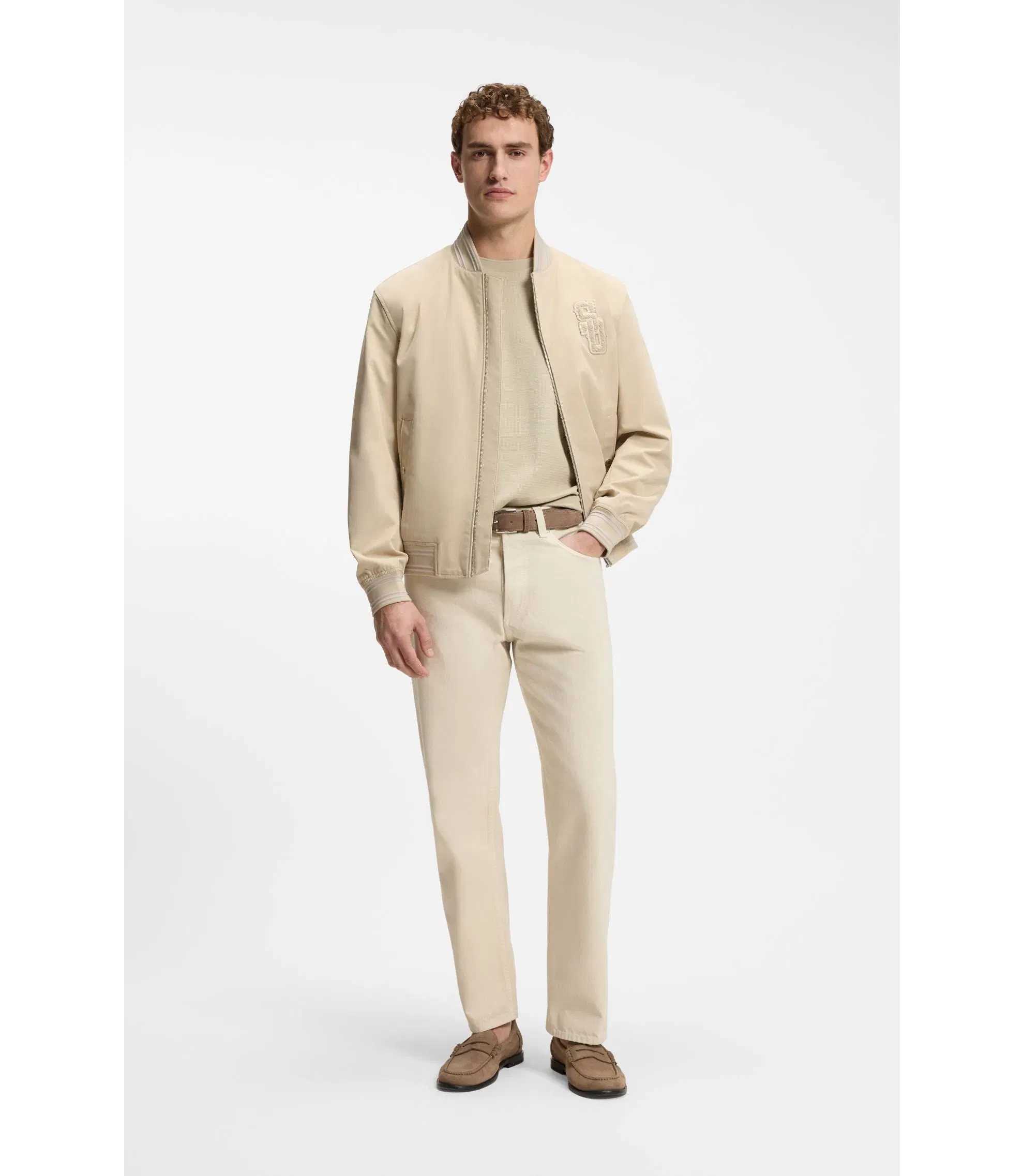 Boss Selected By Shohei Ohtani T-Shirt In Cotton Light Beige