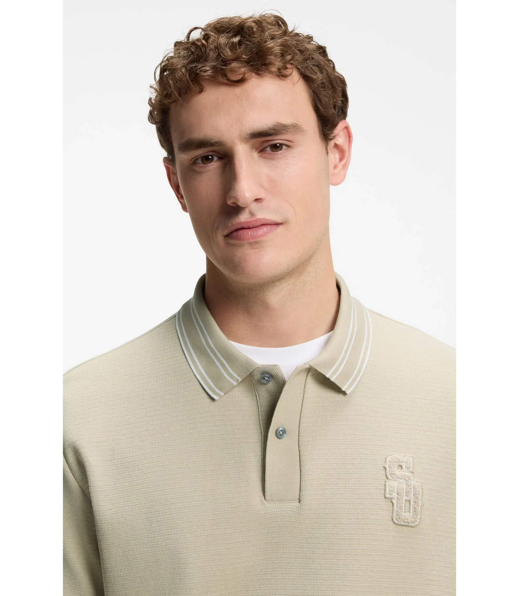 Boss Selected By Shohei Ohtani Relaxed Fit Polo Shirt Light Beige