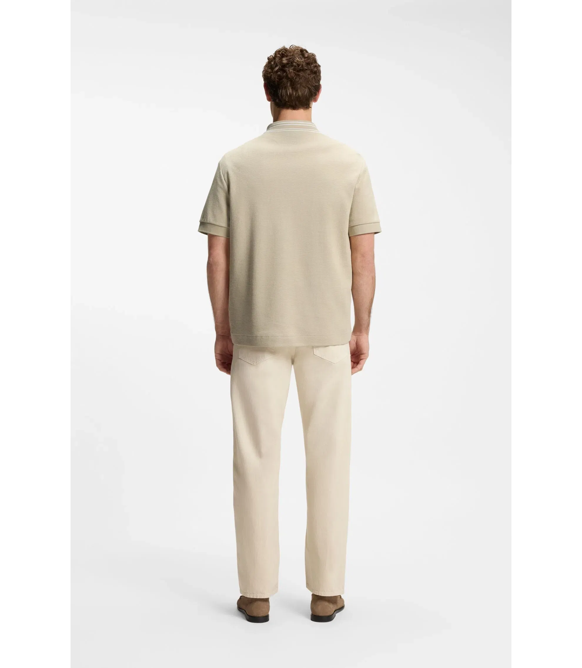 Boss Selected By Shohei Ohtani Relaxed Fit Polo Shirt Light Beige