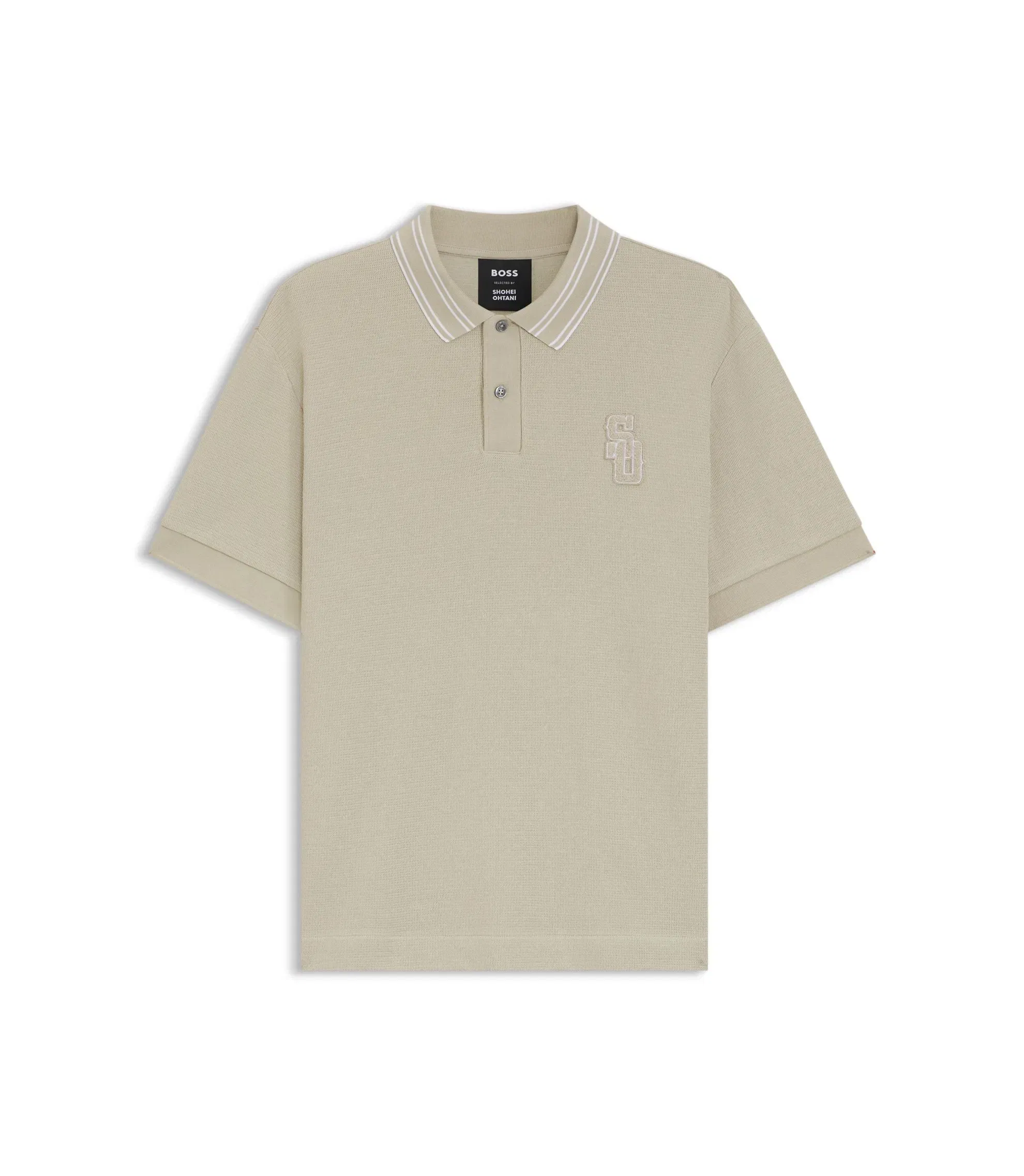 Boss Selected By Shohei Ohtani Relaxed Fit Polo Shirt Light Beige
