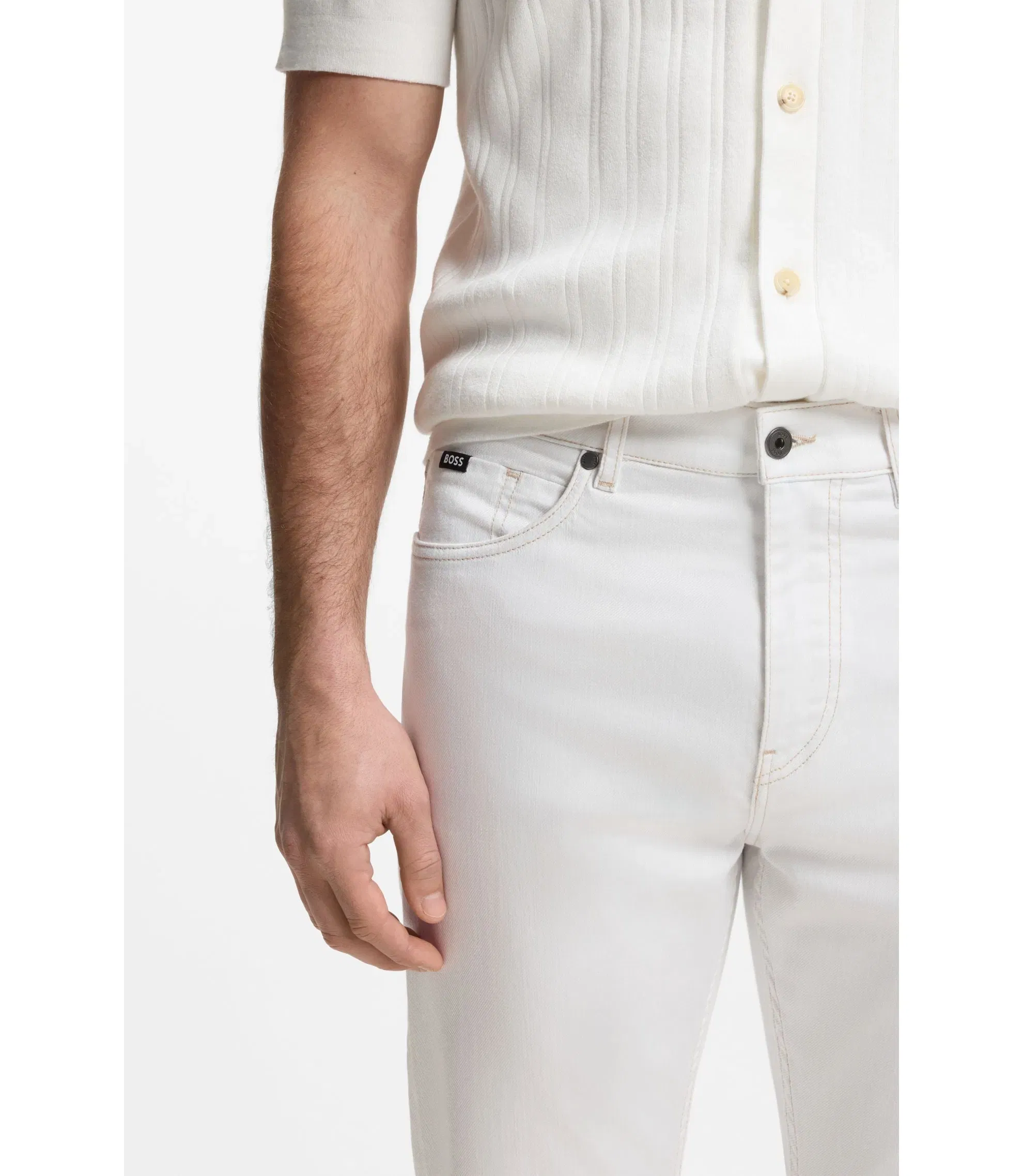 Boss Selected By Shohei Ohtani Jeans In White Denim White
