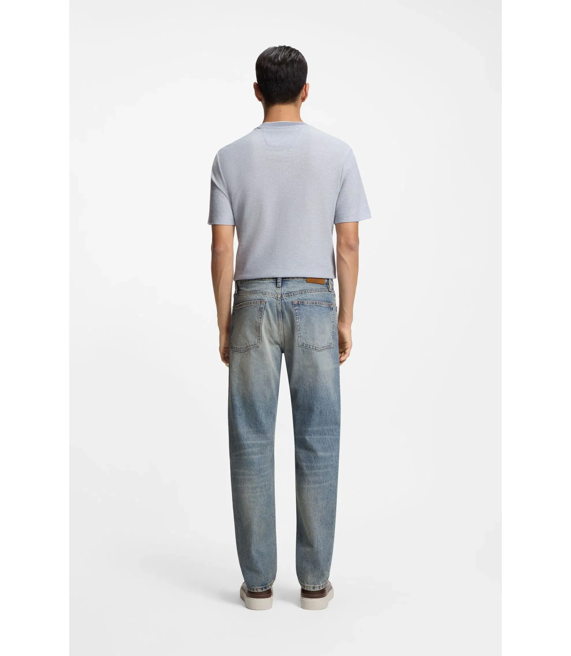 Boss Blue Jeans In Japanese Denim Turquoise
