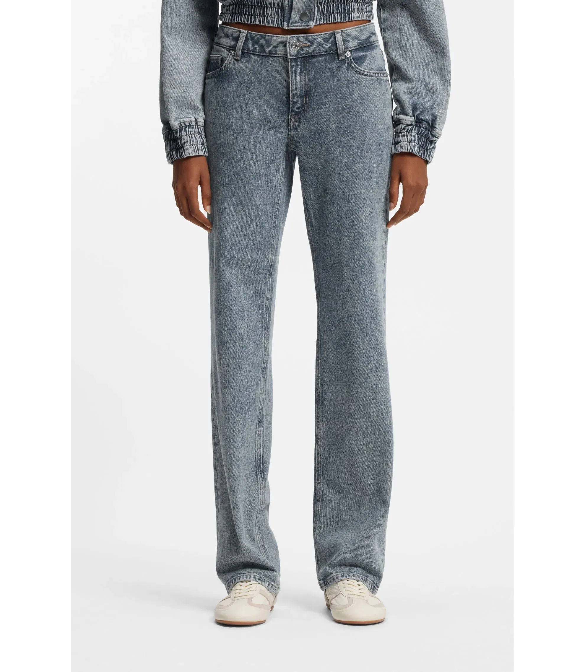 Hugo Blue Boot Cut Jeans In Stretch Denim Blue Women's