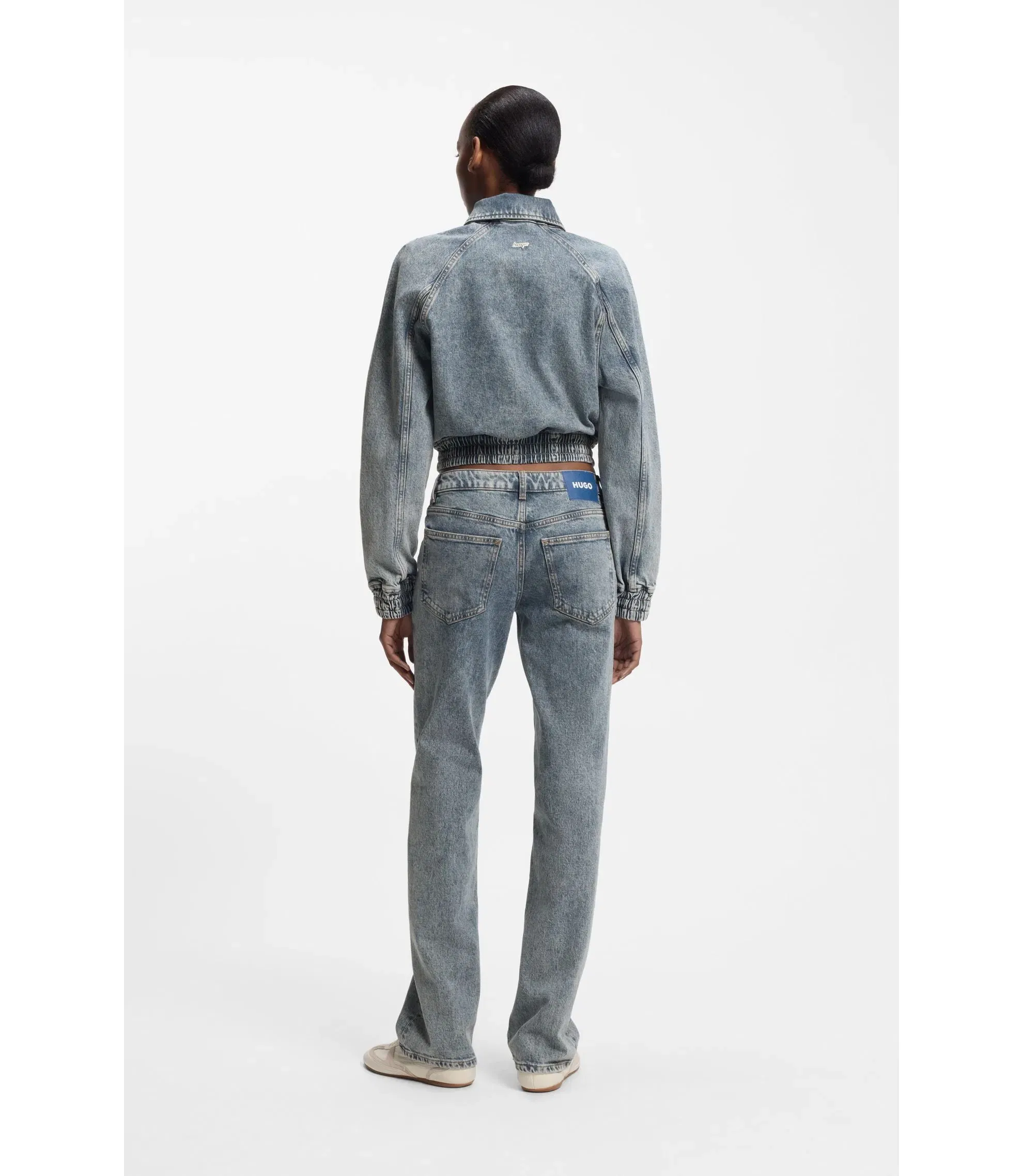 Hugo Blue Boot Cut Jeans In Stretch Denim Blue Women's