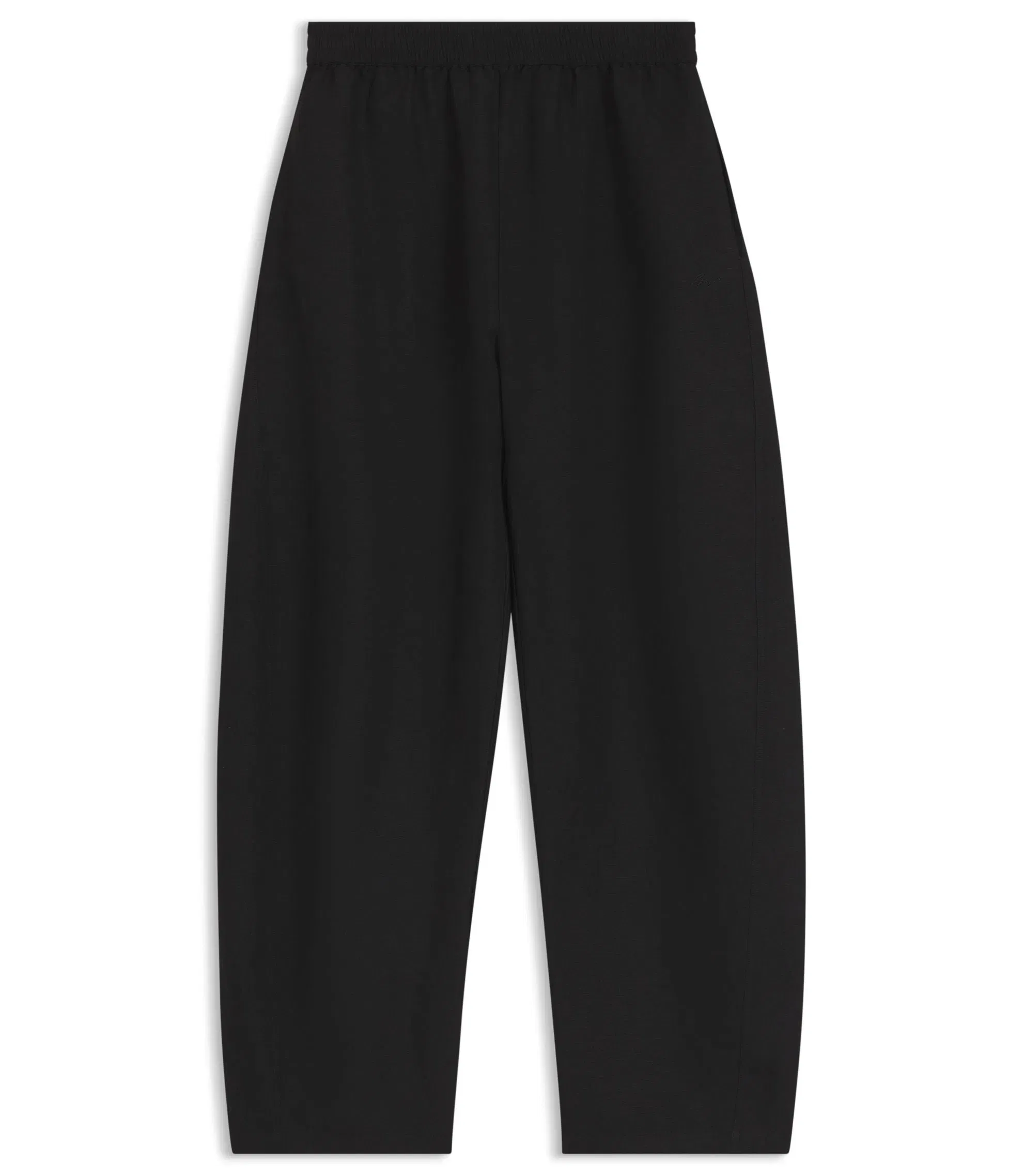 Boss Balloon Leg Trousers With Elasticated Waist Black Women's