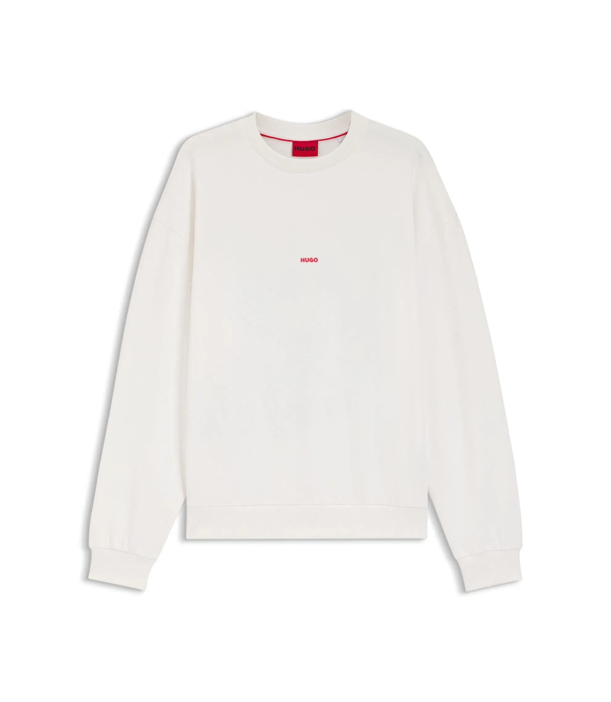 Hugo Animal Artwork Sweatshirt In Cotton Terry White