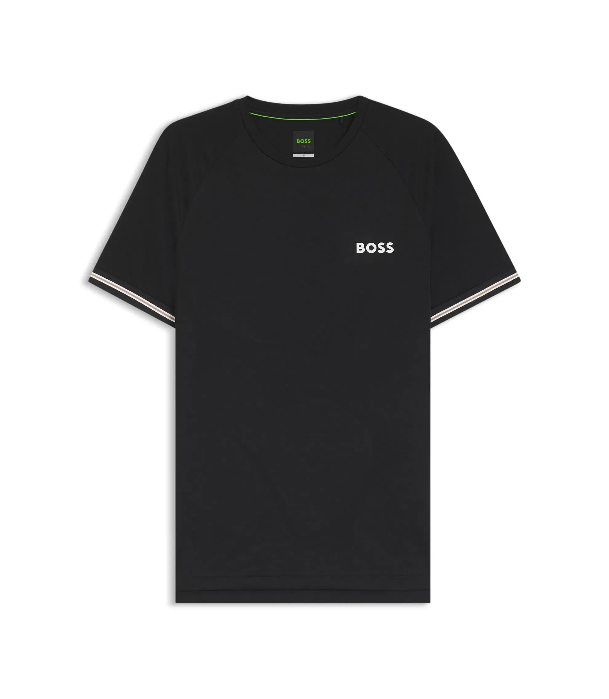 Boss Active Slim Fit T-Shirt With Tennis Ball Embossing Black