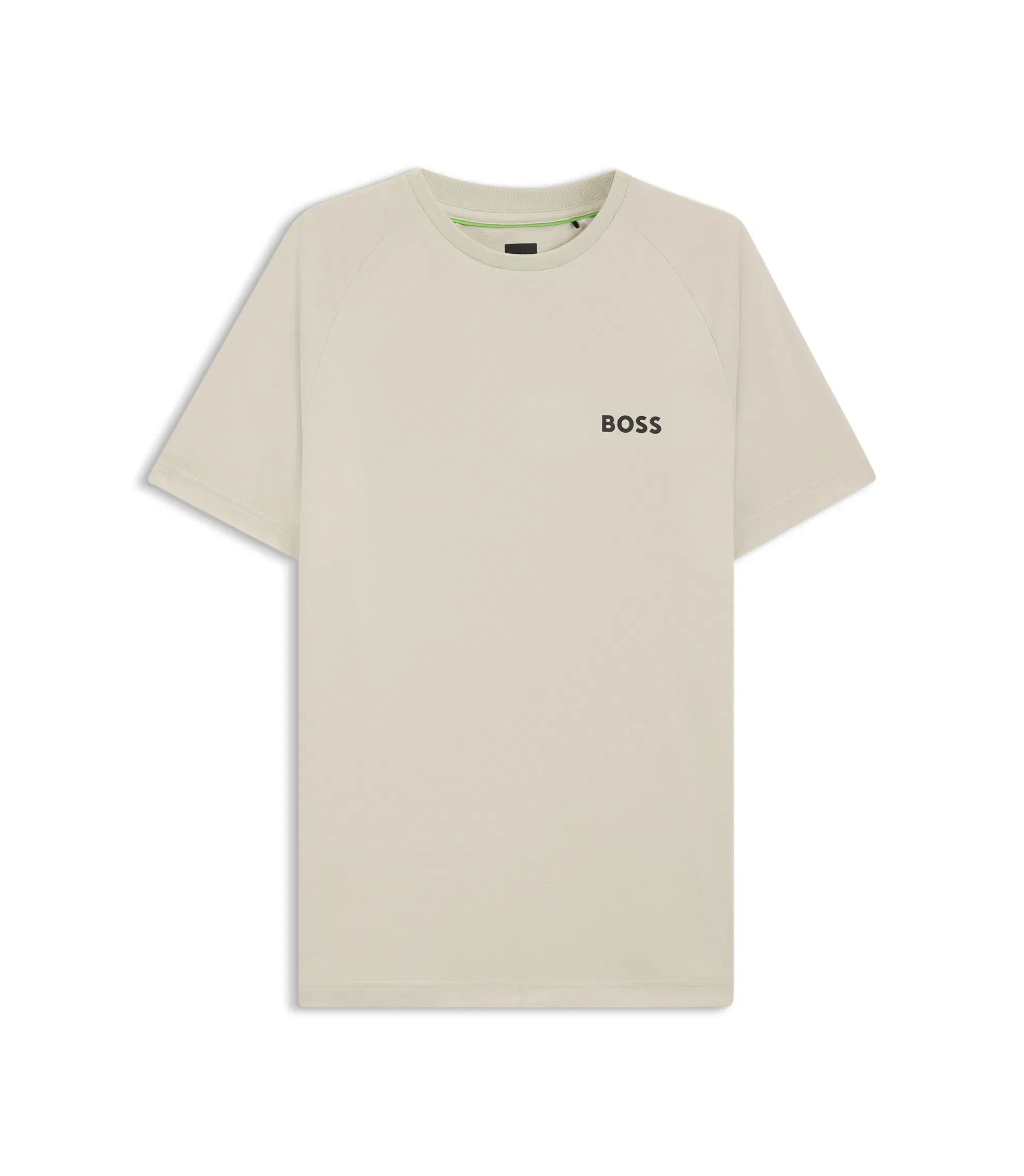 Boss Active Quick Dry Slim Fit T-Shirt With Four Way Stretch Light Beige