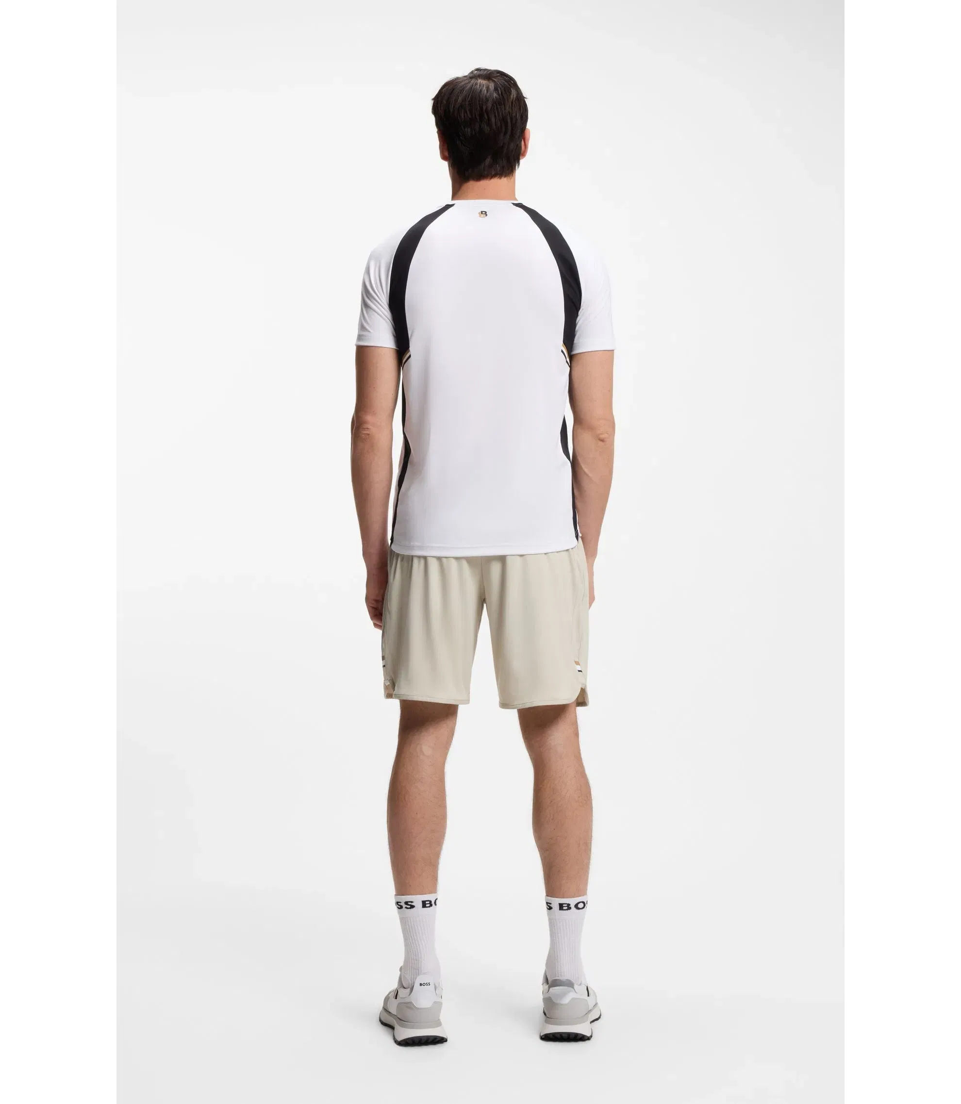 Boss Active Quick Dry Slim Fit T-Shirt With Four Way Stretch White