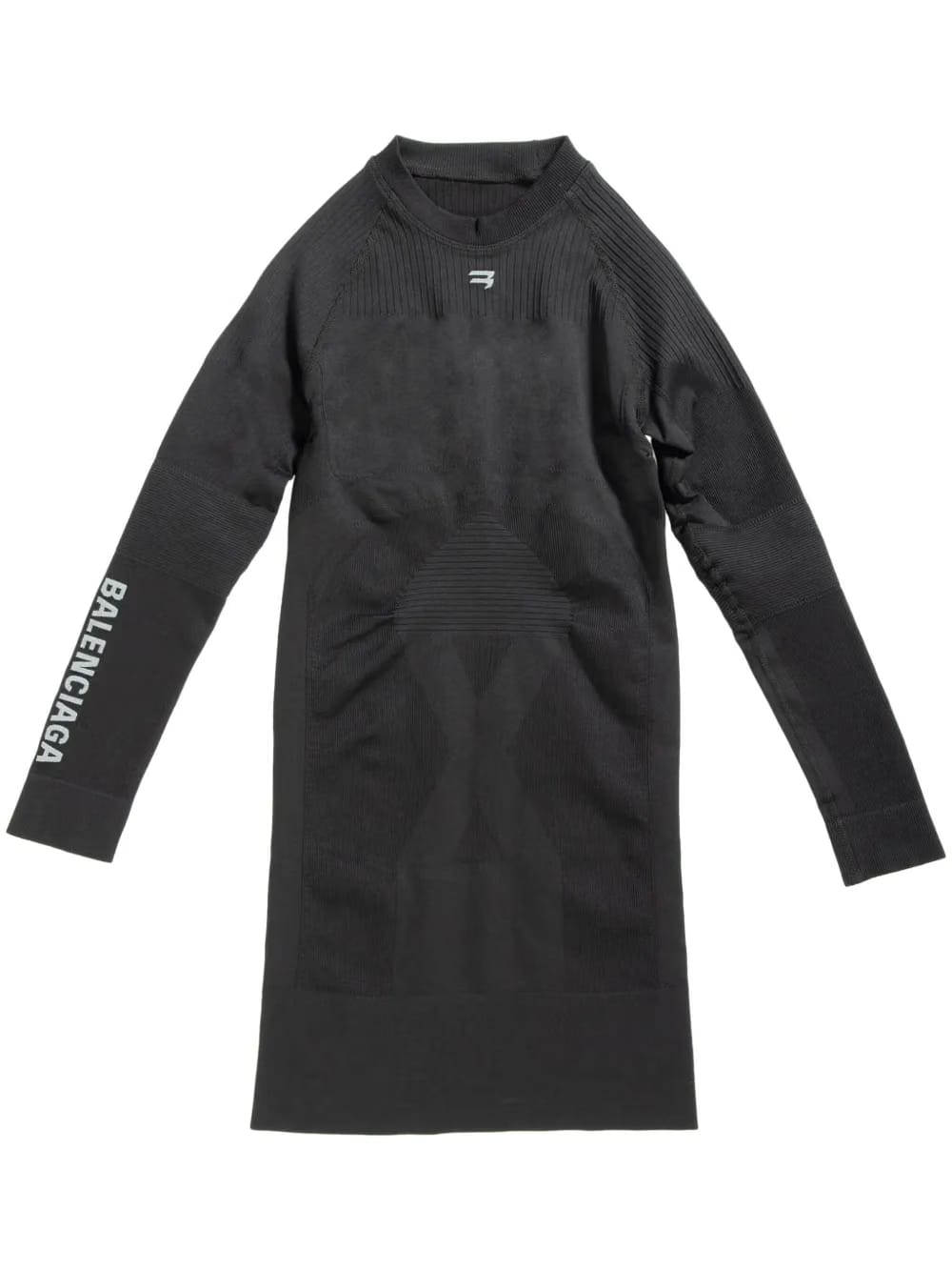 long-sleeved ribbed minidress