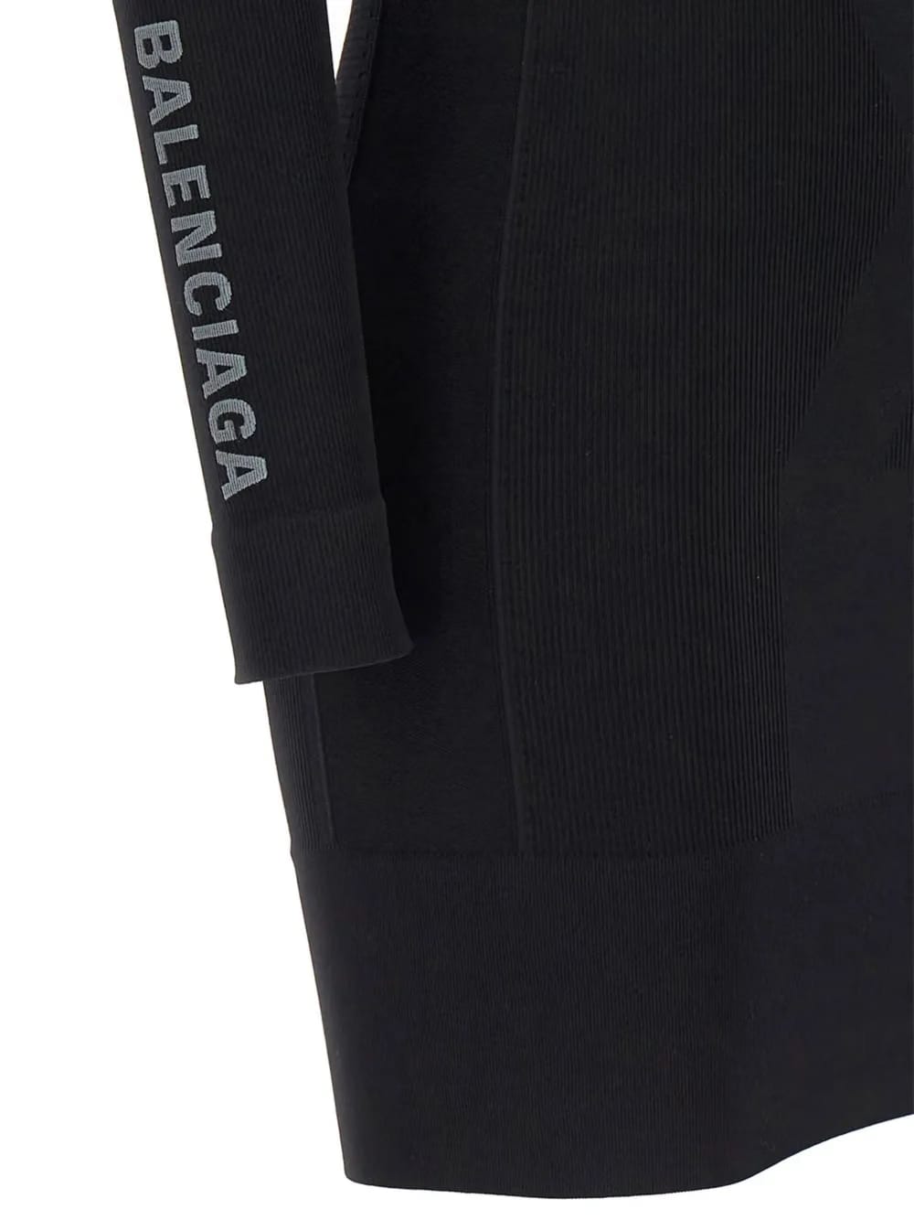 long-sleeved ribbed minidress
