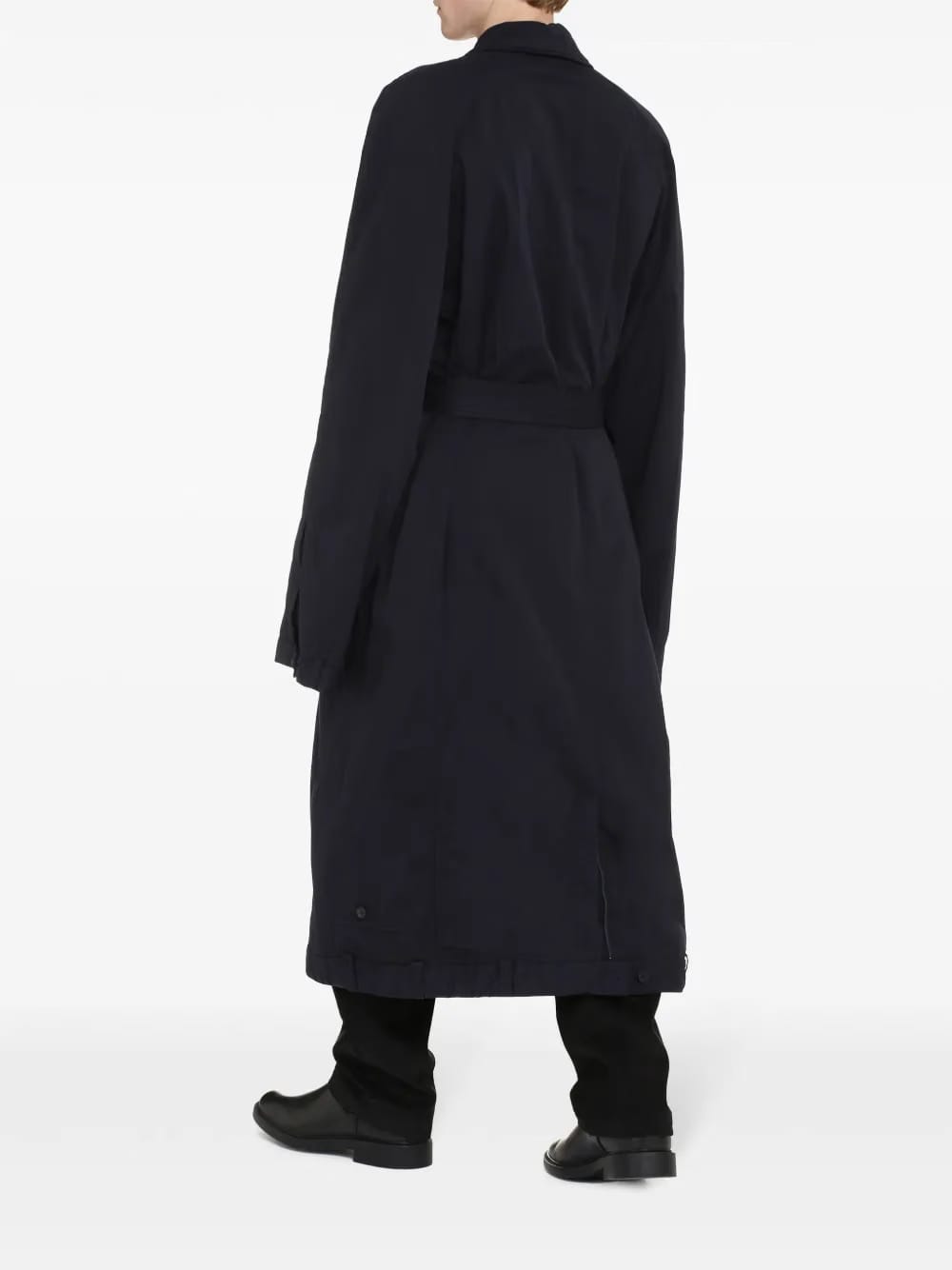 Deconstructed cotton long coat