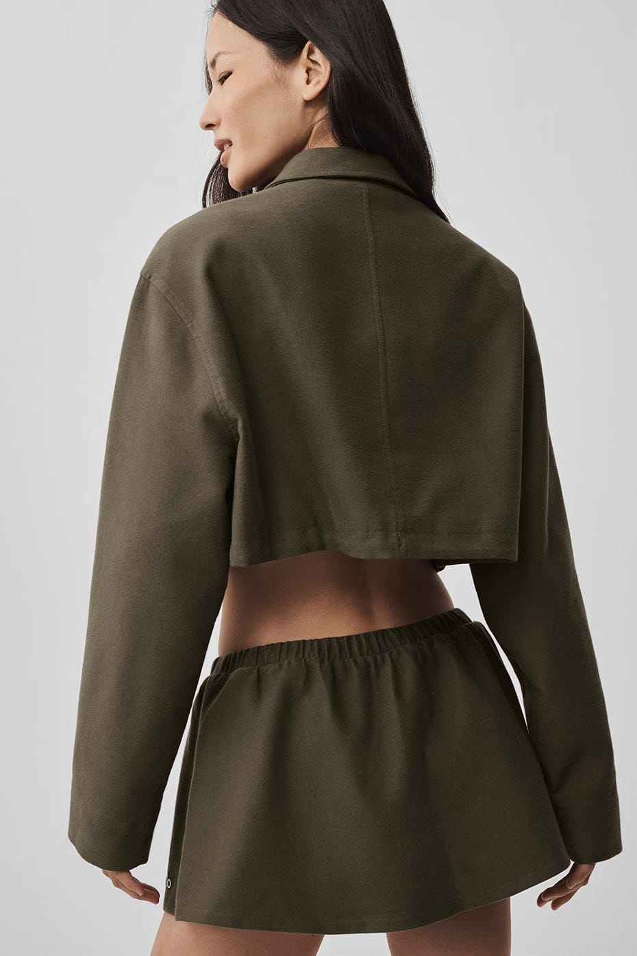Alo Yoga Women'S Cropped Fan Favorite Full Zip Jacket