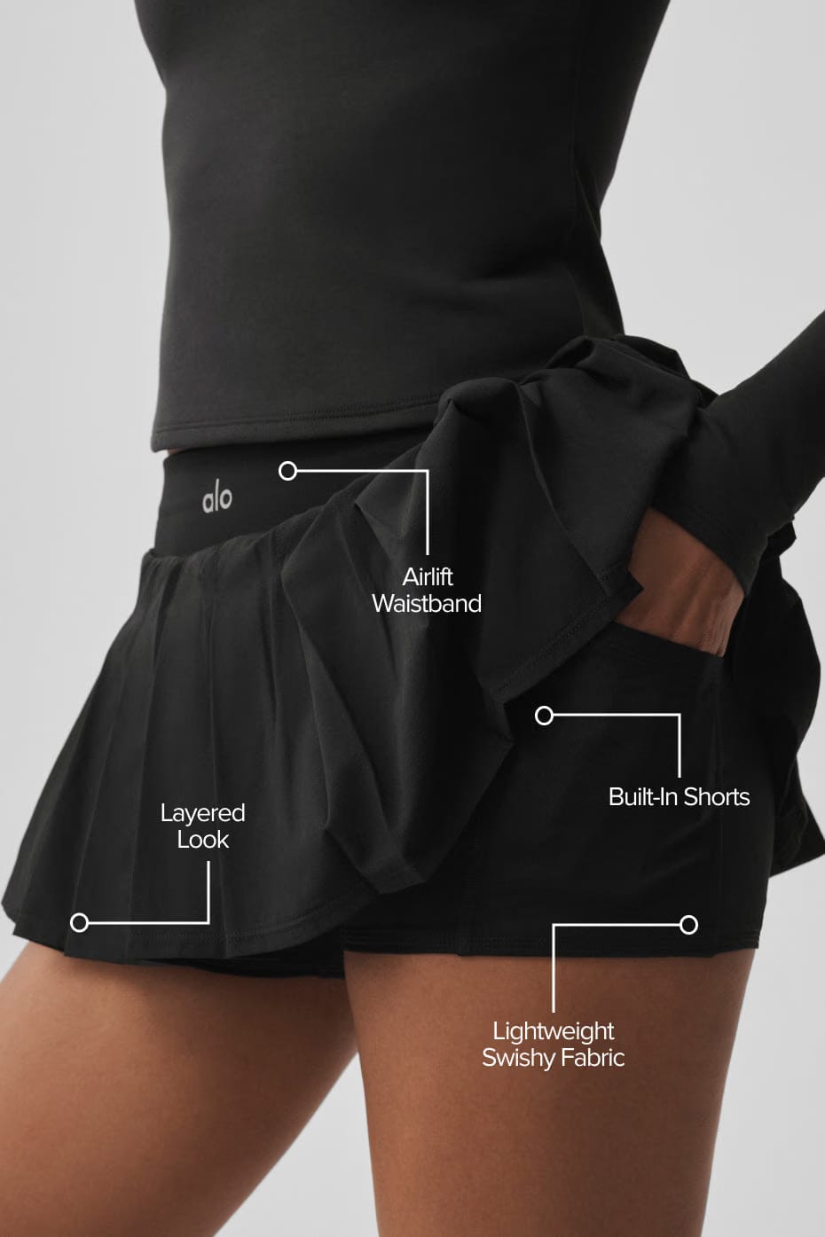 Alo Yoga Women'S Double Or Nothing Tennis Skirt