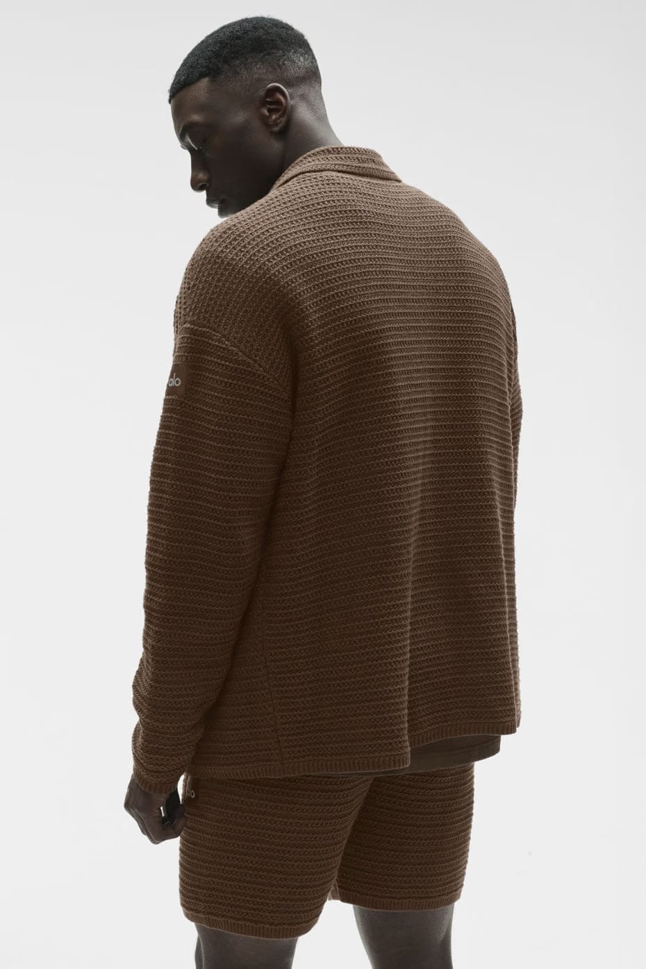Alo Yoga Shift Knit Button Up Long Sleeve