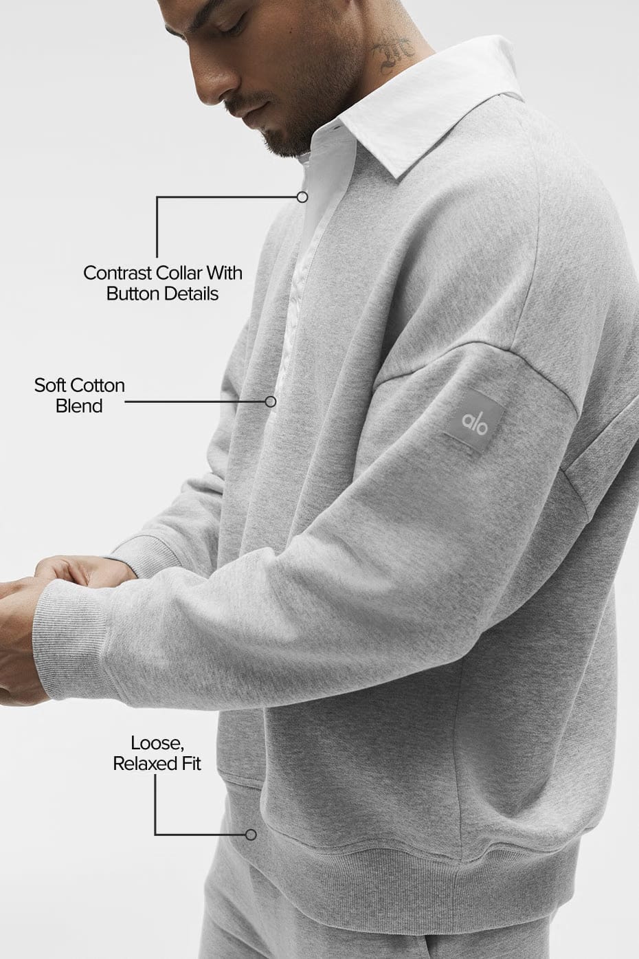 Alo Yoga Take It Easy Long Sleeve Henley Pullover