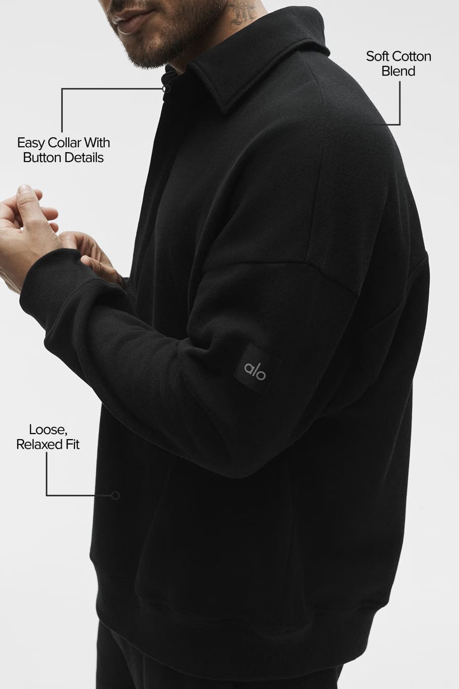 Alo Yoga Take It Easy Long Sleeve Henley Pullover