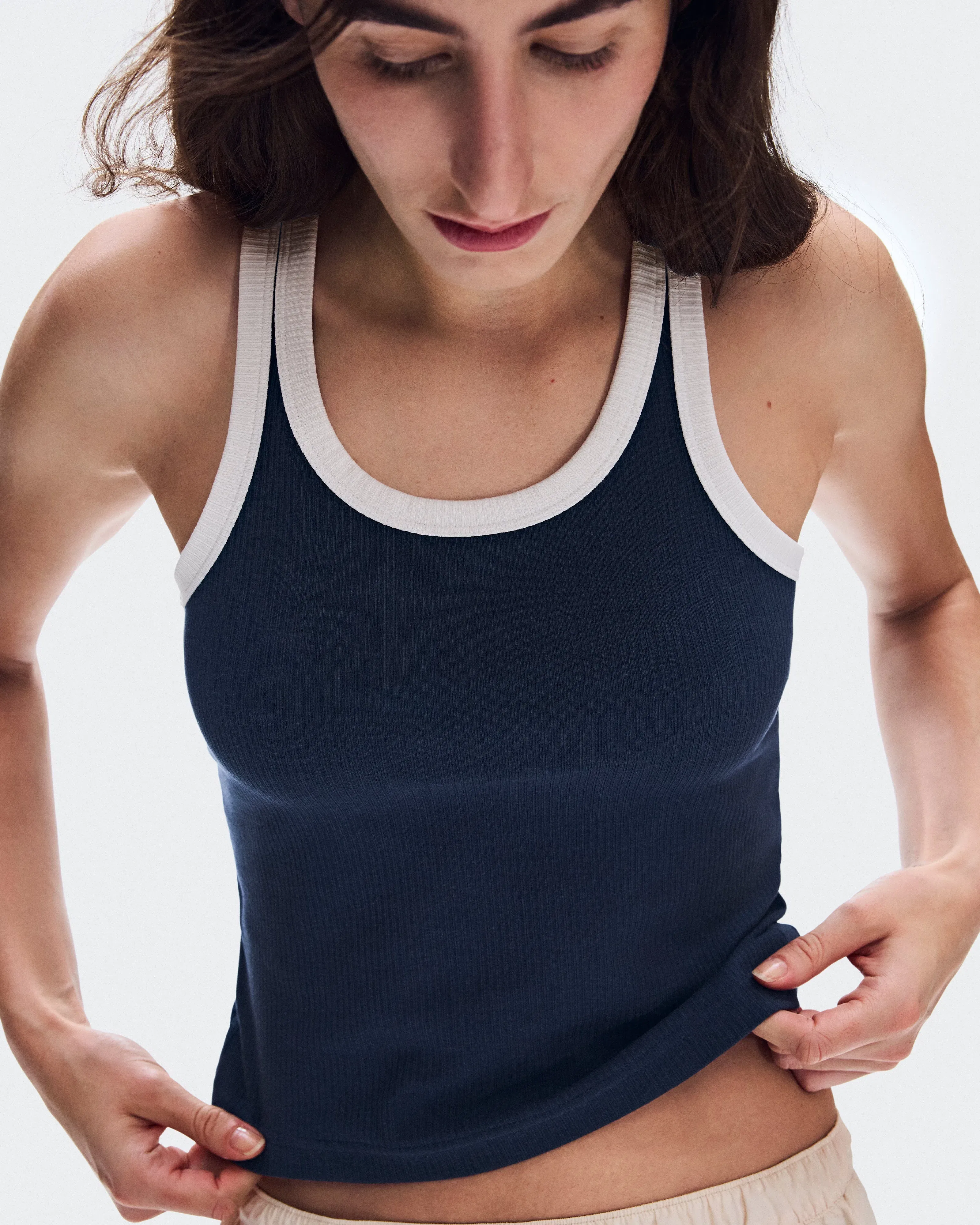 On All-Day Ribbed Tank Midnight (Women'S)