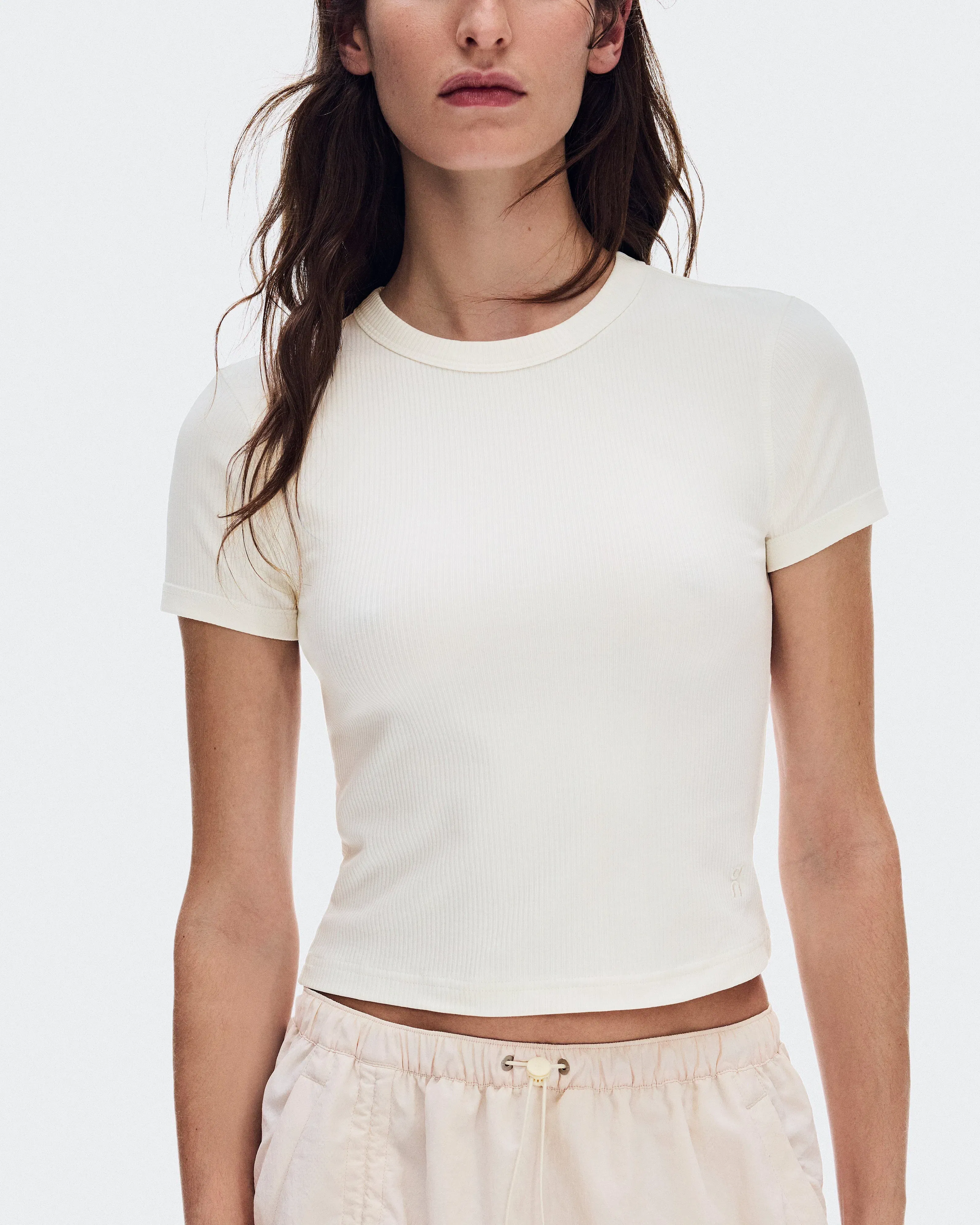 On All-Day Ribbed T-Shirt Ivory (Women'S)