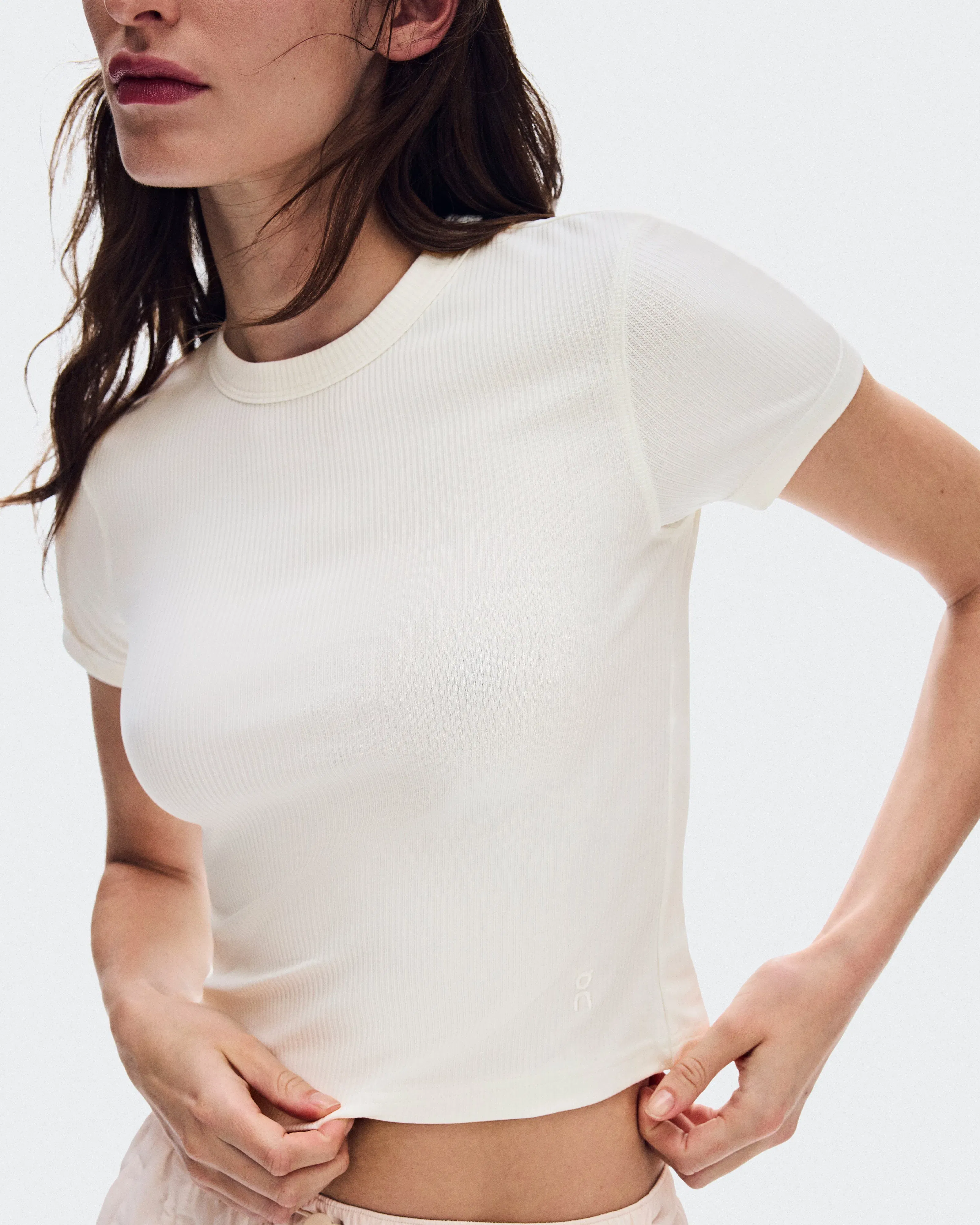 On All-Day Ribbed T-Shirt Ivory (Women'S)