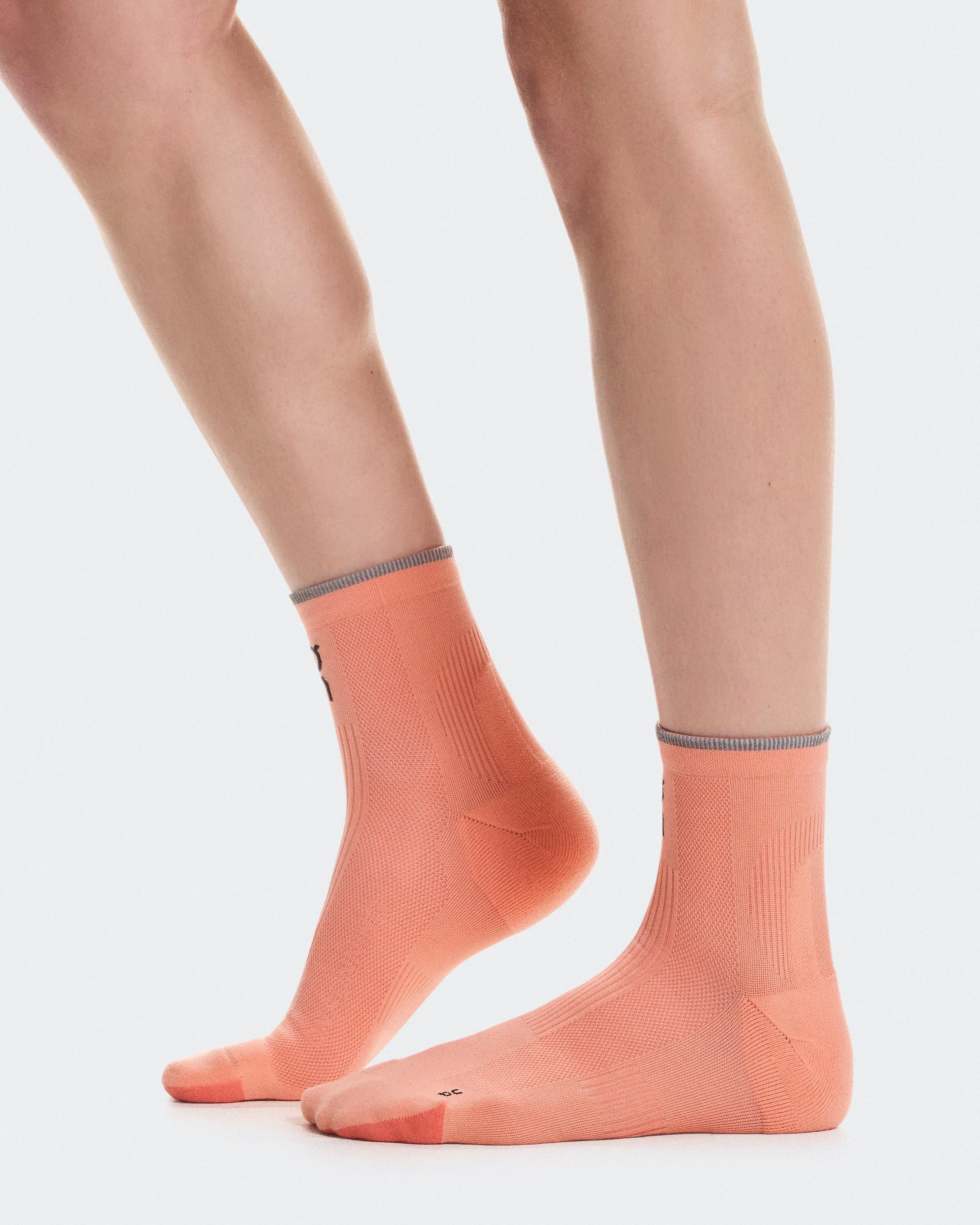 On Elite Run Sock Mid Sunstone | Reef
