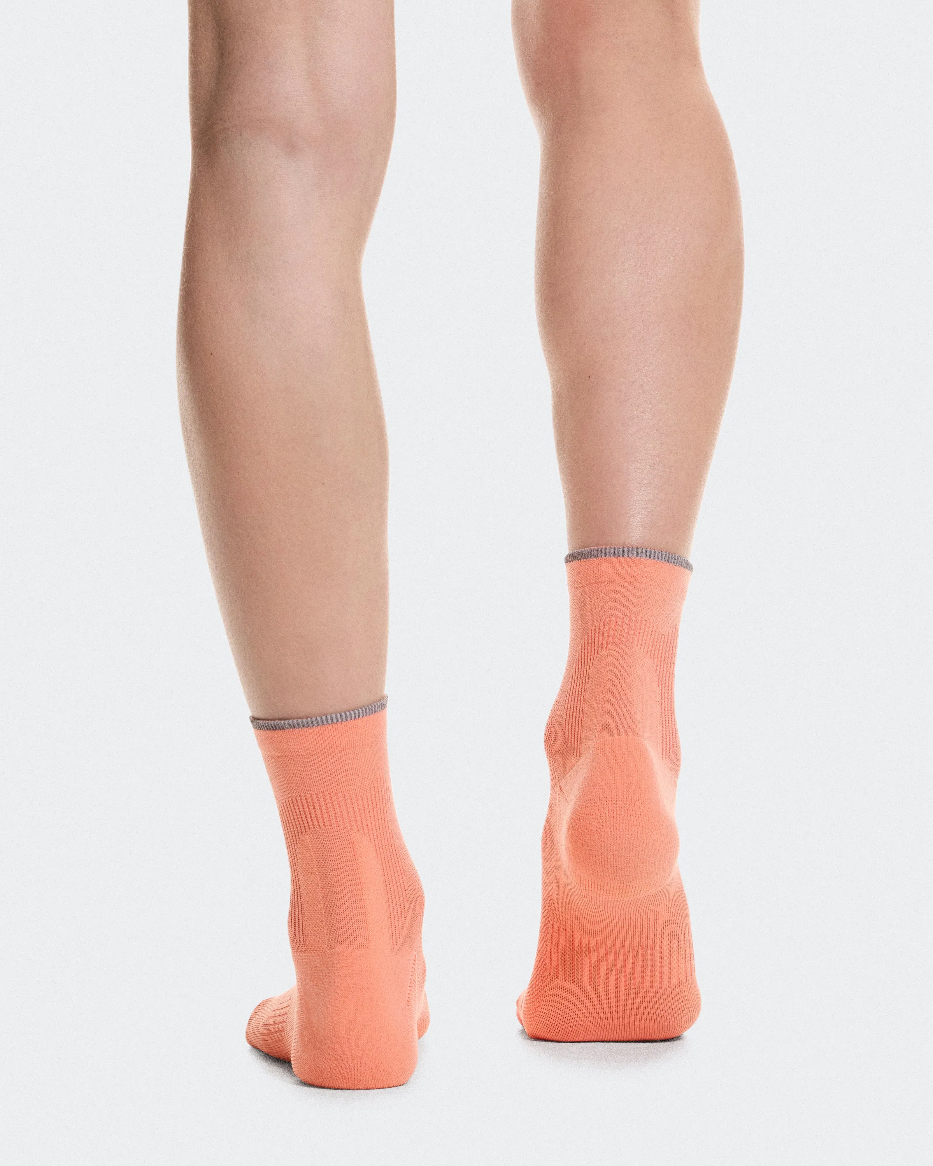 On Elite Run Sock Mid Sunstone | Reef