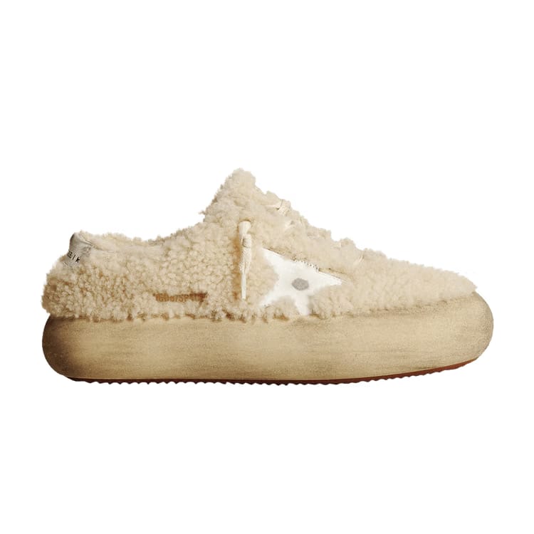 Golden Goose Wmns Space Star 'Beige Shearling'