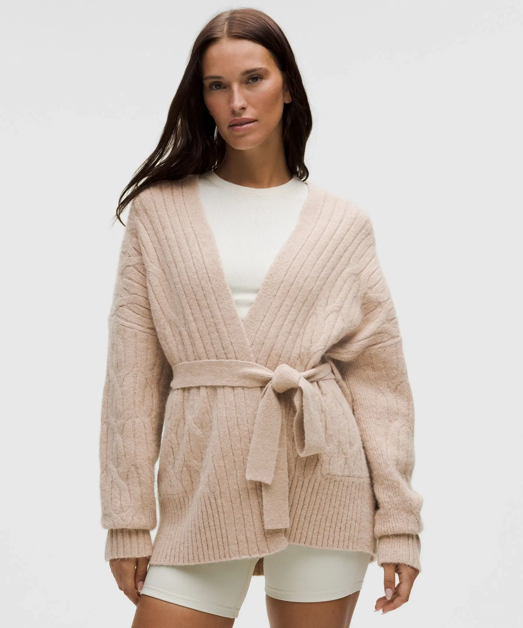 Lululemon Alpaca-Blend Tie-Front Long Cardigan