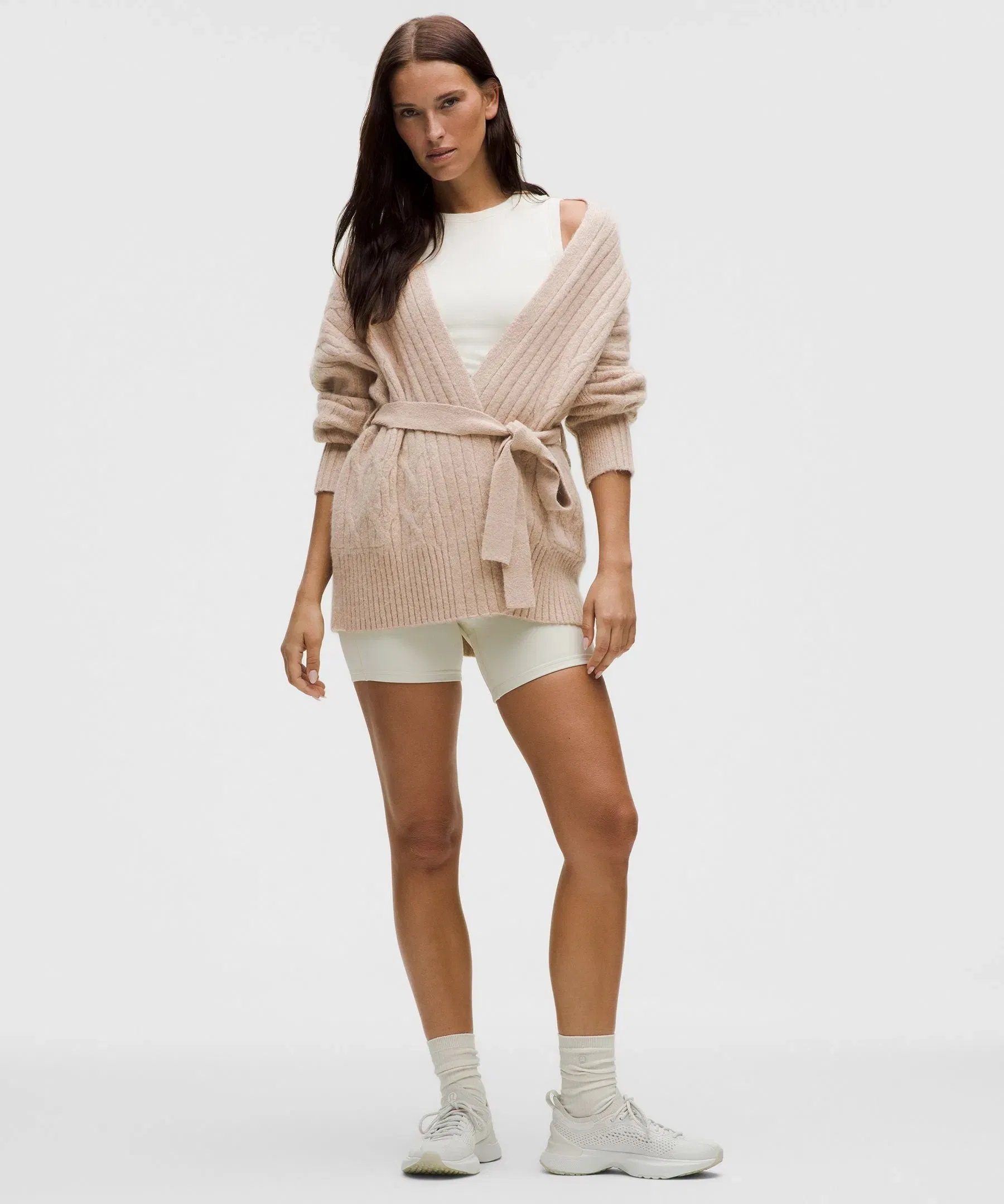Lululemon Alpaca-Blend Tie-Front Long Cardigan