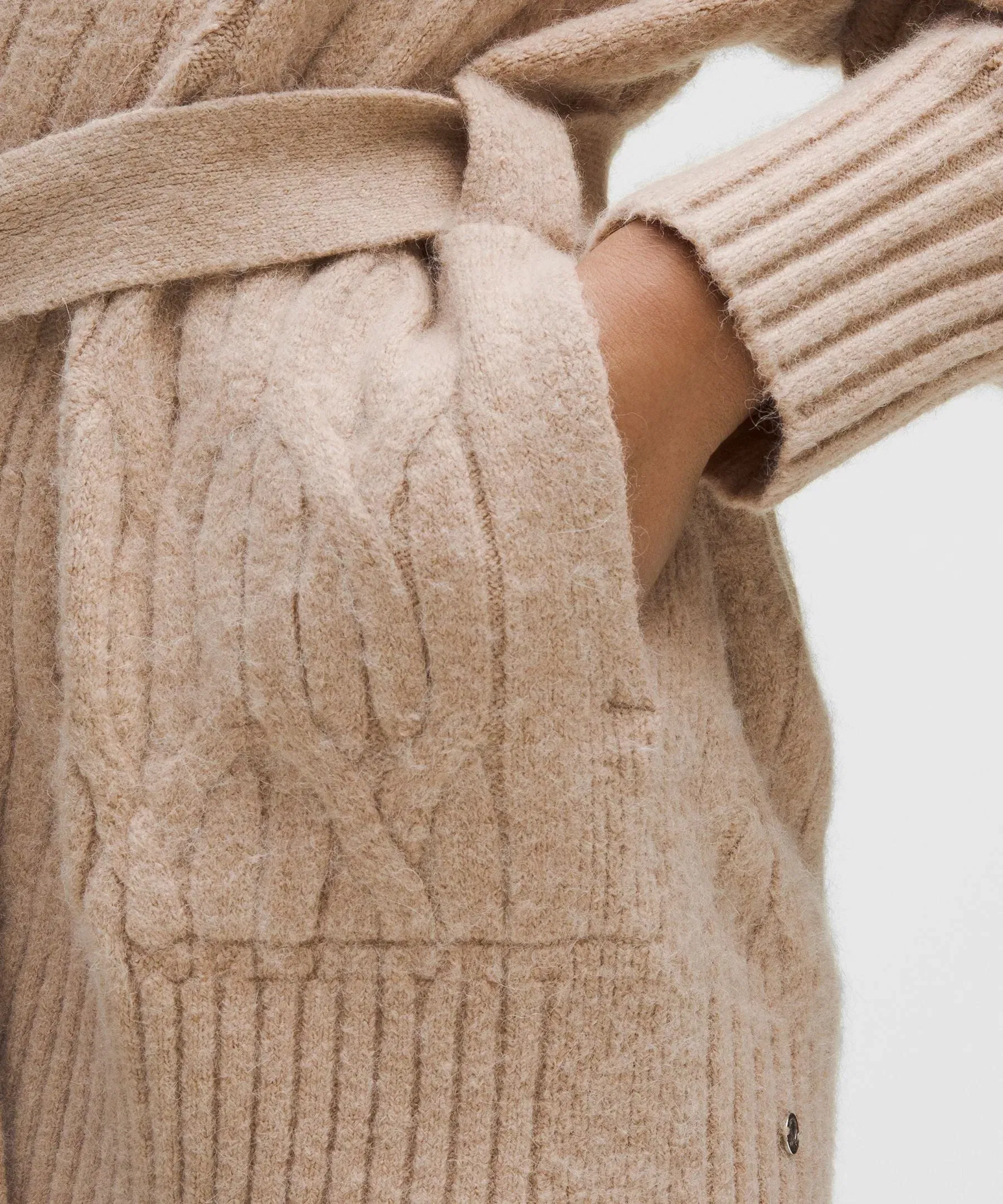 Lululemon Alpaca-Blend Tie-Front Long Cardigan