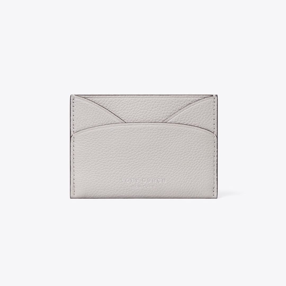 Tory Burch Romy Flat Card Case Dove Gray