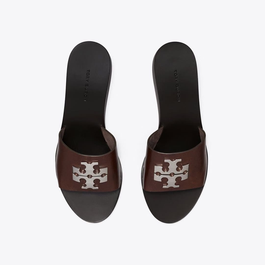 Tory Burch Charlie Cuoio Wedge T MORO