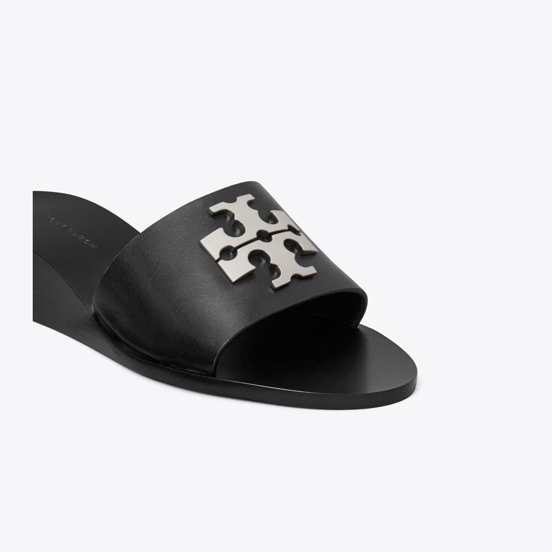 Tory Burch Charlie Cuoio Wedge PERFECT BLACK