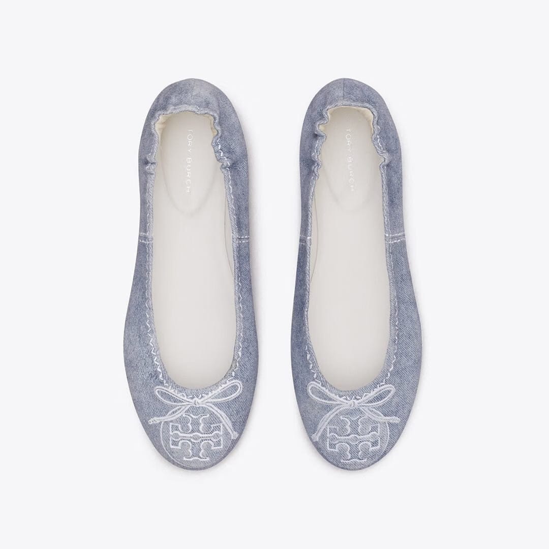 Tory Burch Reva Travel Ballet BLUE CLOUD