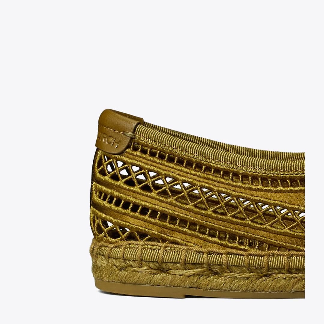 Tory Burch Open Weave Mary Jane Espadrille OLIVE TWIG